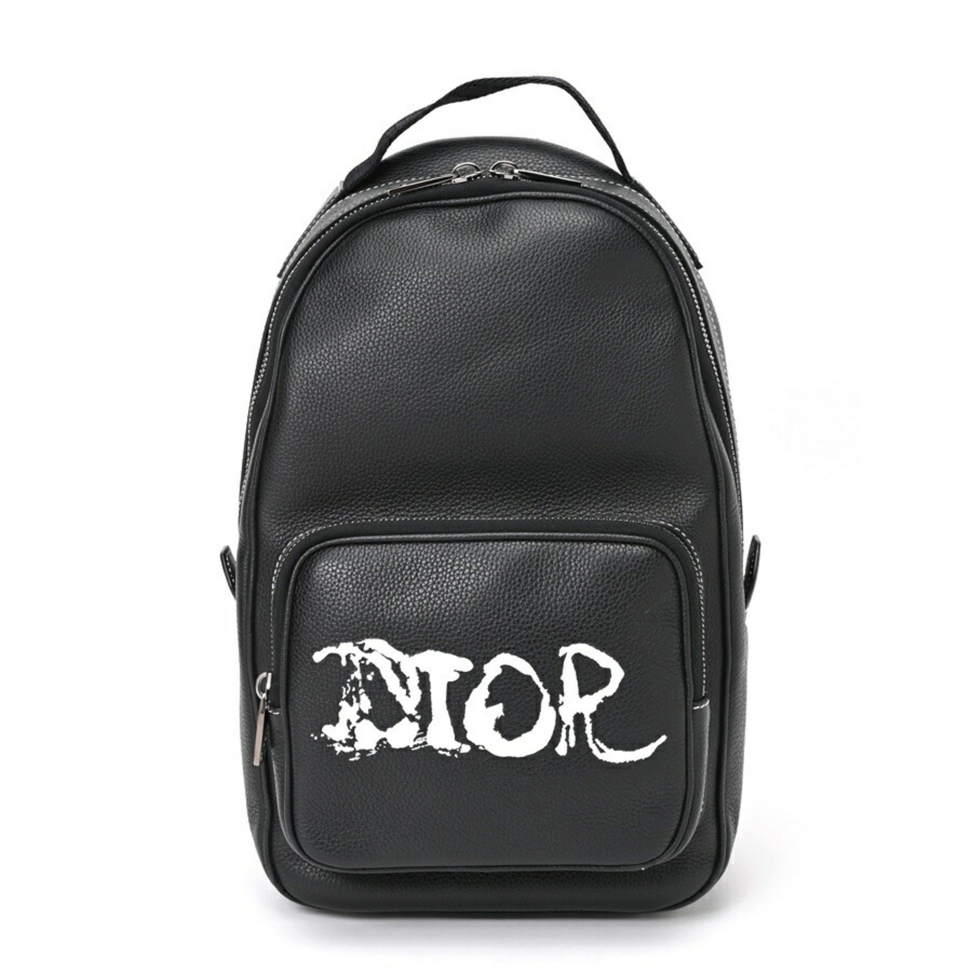 Christian Dior Black Leather Shoulder Bag Sling Bag ()