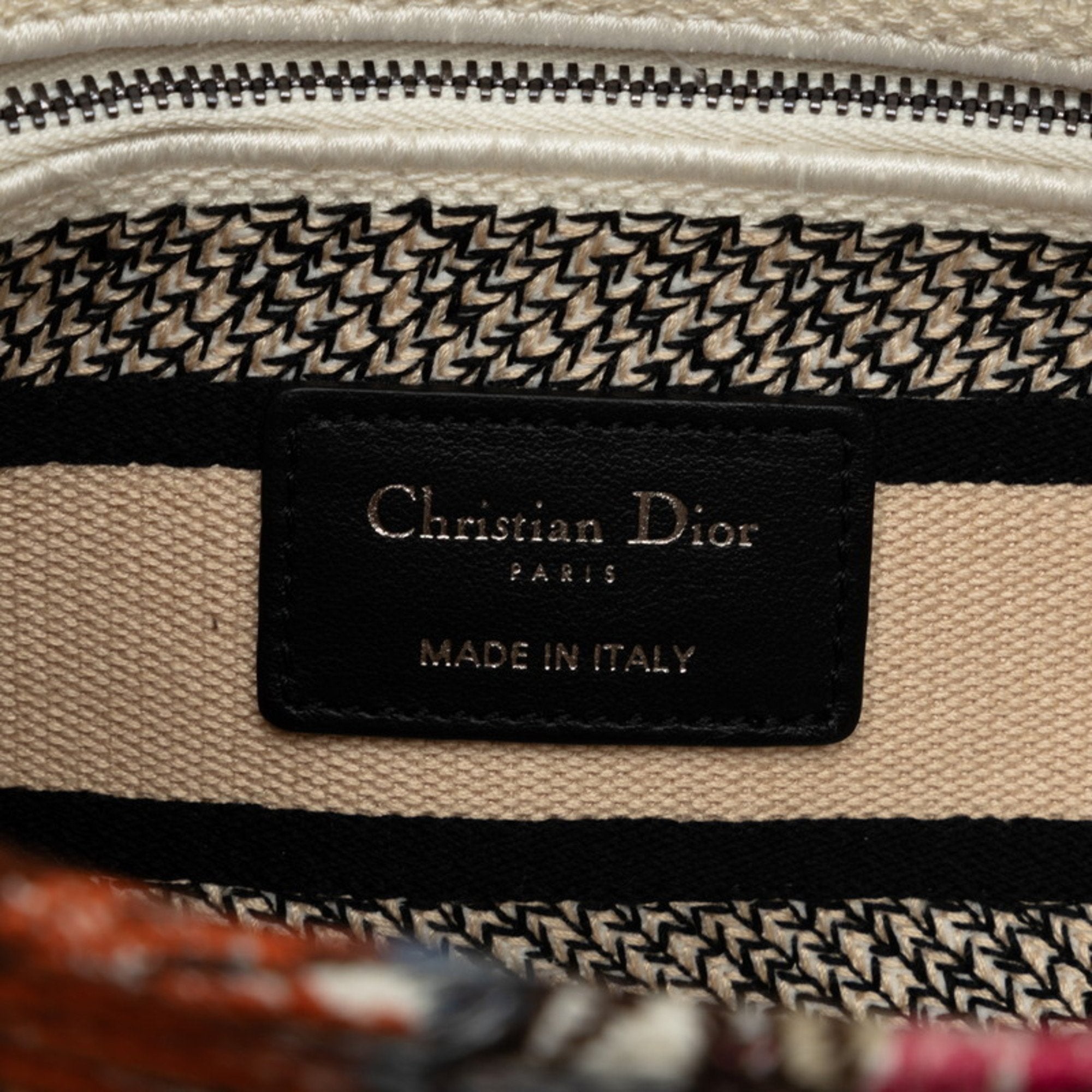 Christian Dior Multi-Color White Canvas Handbag Shoulder Bag