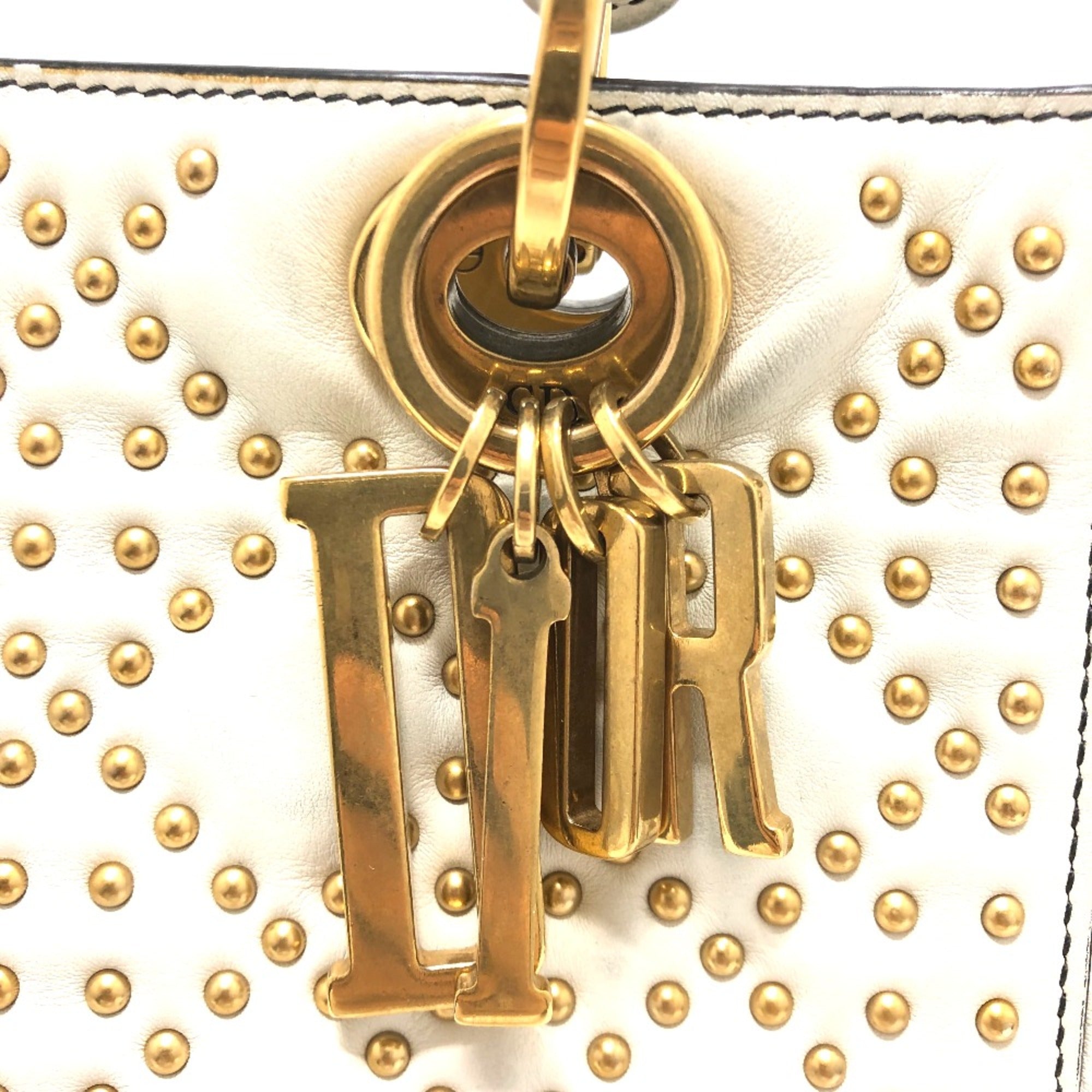 Christian Dior White Leather Handbag ()