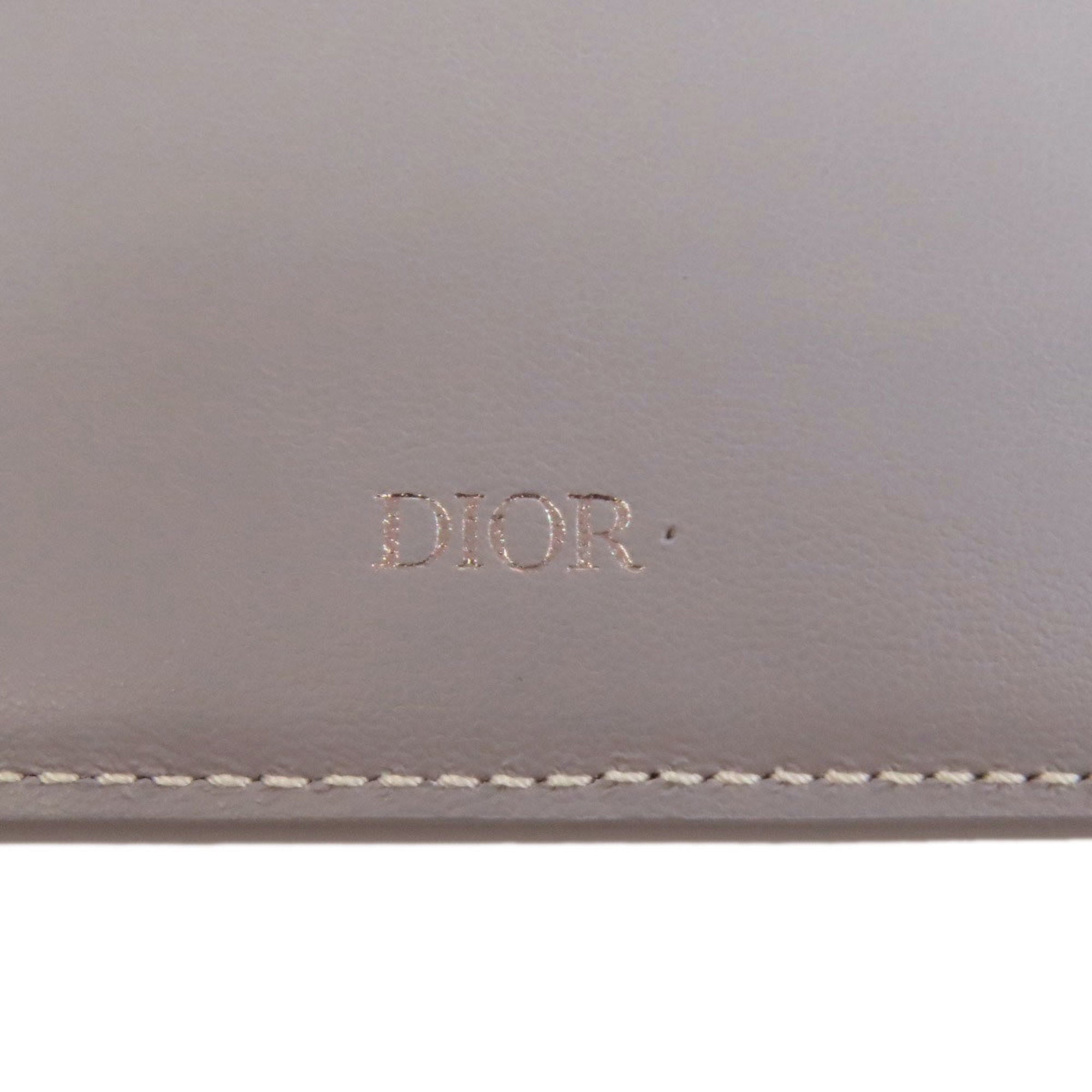 Christian Dior Gray Leather Wallet (Bi-Fold) ()