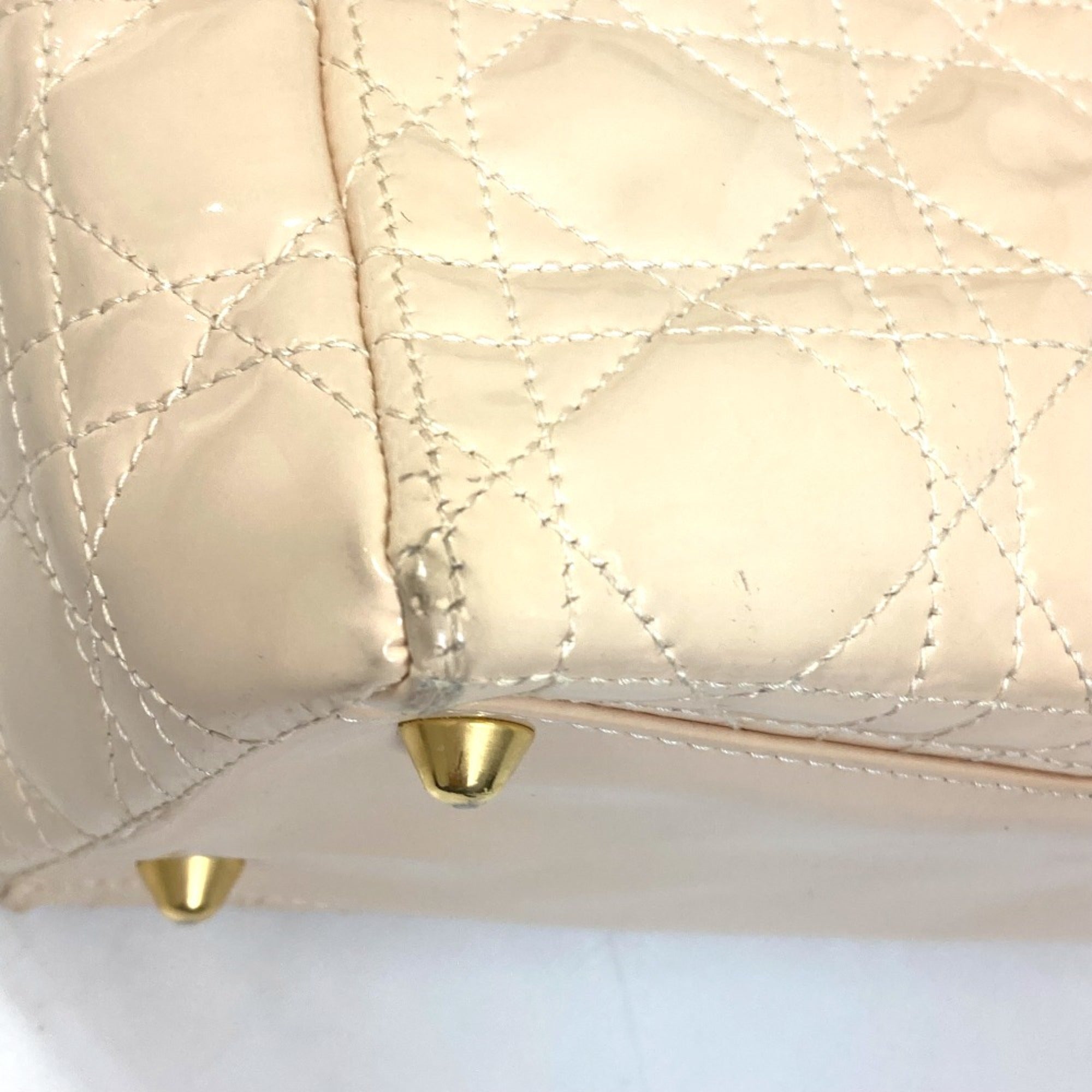 Christian Dior Beige Leather Handbag ()
