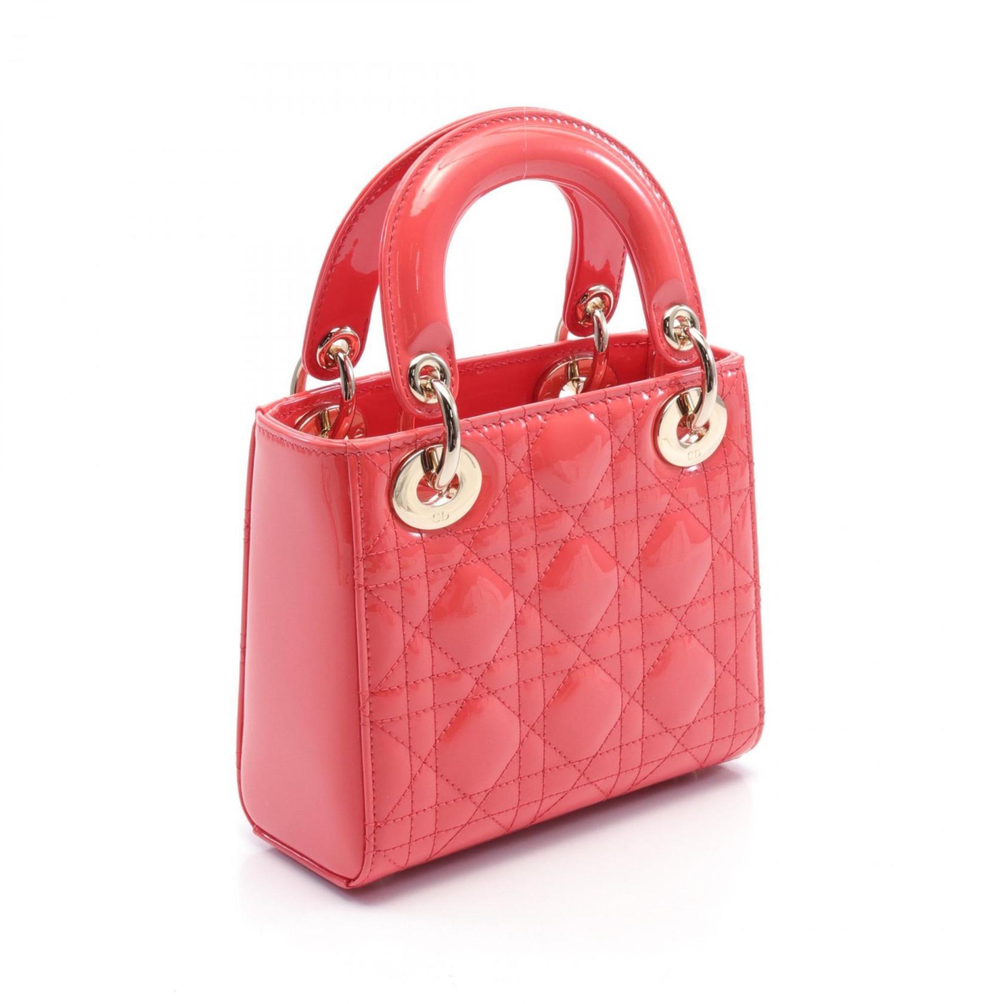 Christian Dior Red Color Patent Leather Handbag ()