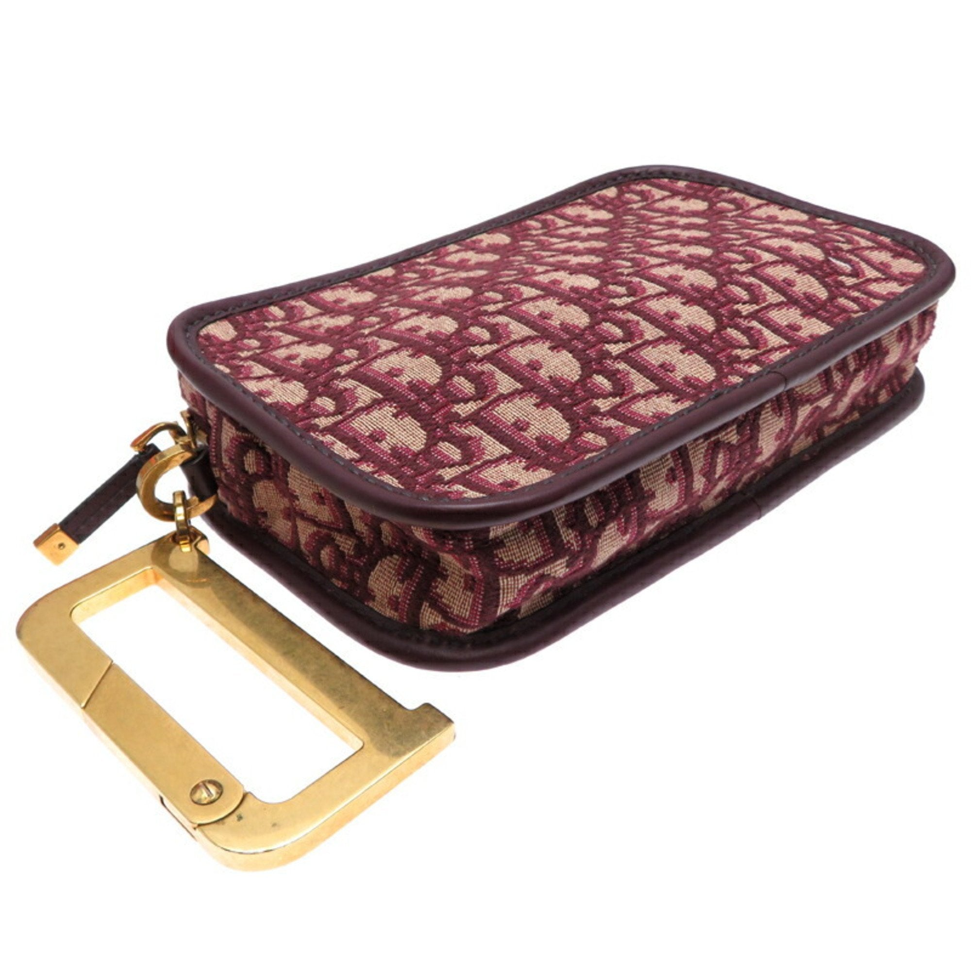 Christian Dior Red Color Canvas Pouch ()