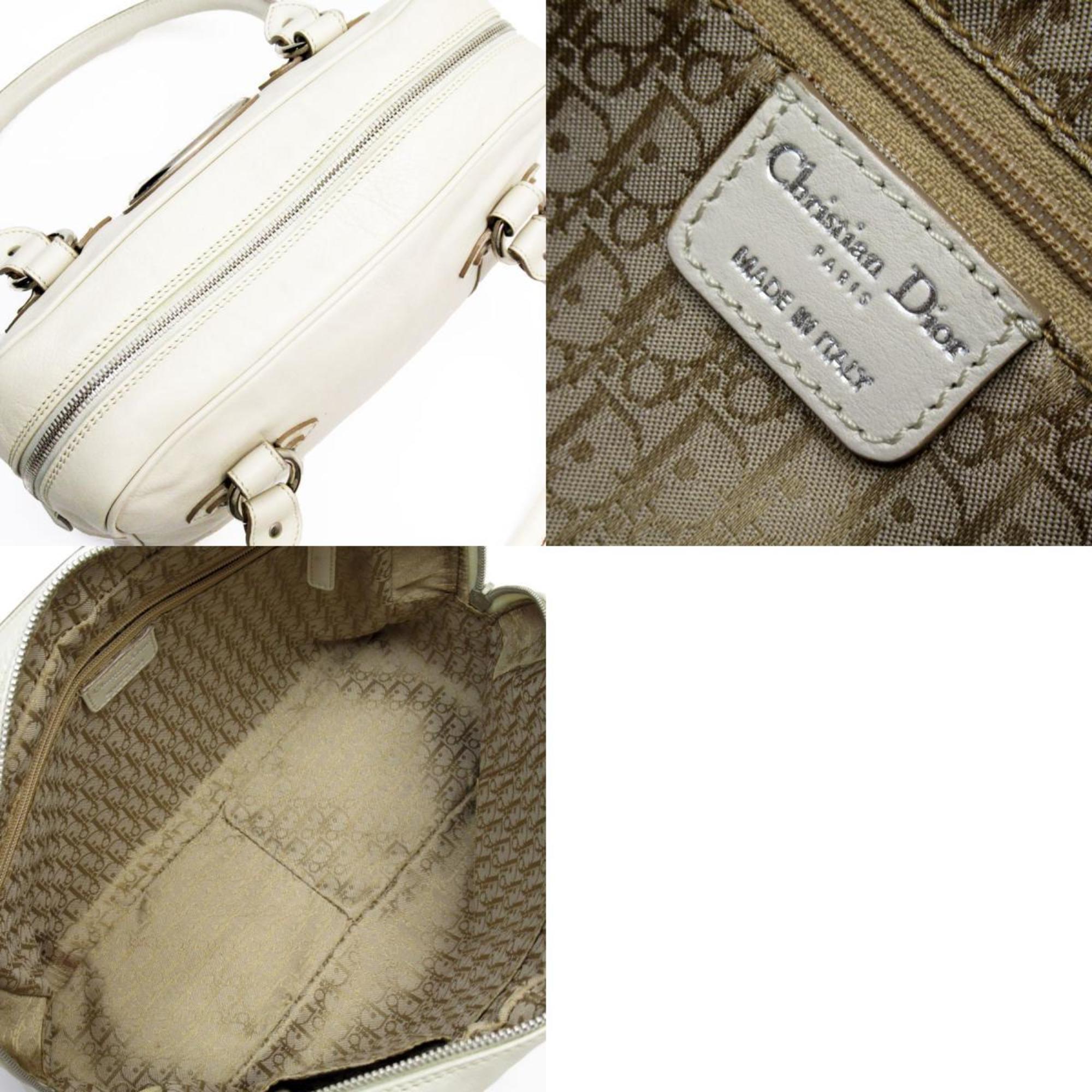 Christian Dior Ivory Leather Handbag ()