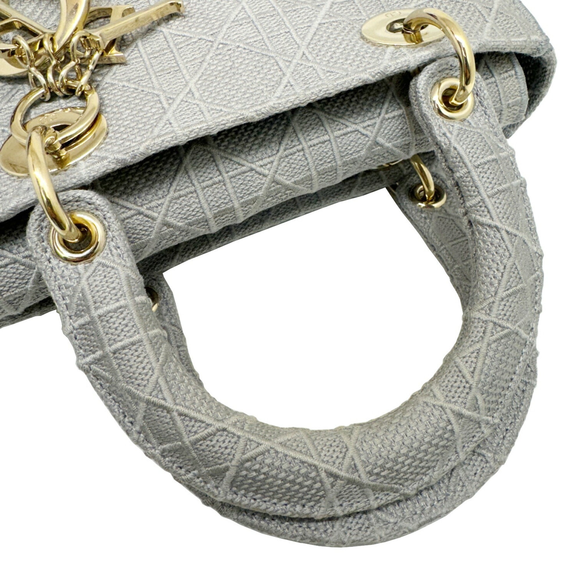 Christian Dior Gray Canvas Handbag Shoulder Bag ()