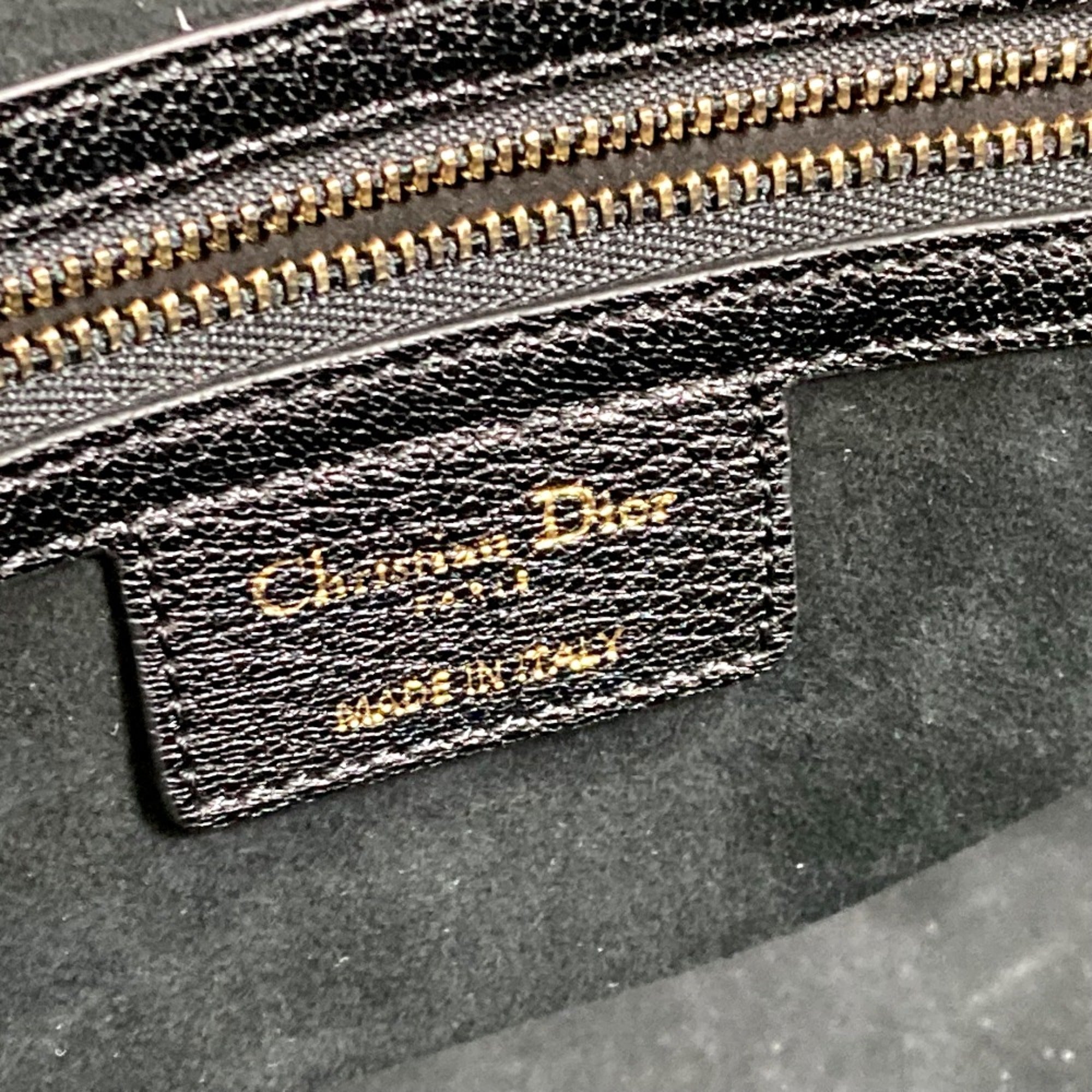 Christian Dior Black Leather Tote Bag ()