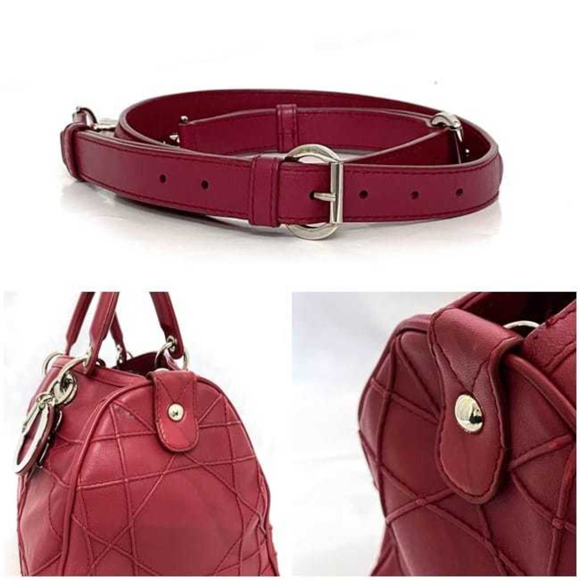 Christian Dior Pink Leather Handbag Shoulder Bag ()