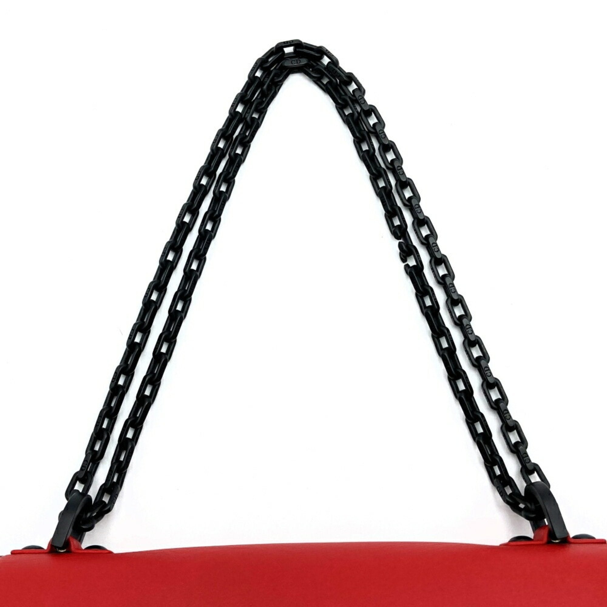 Christian Dior Red Color Leather Shoulder Bag ()