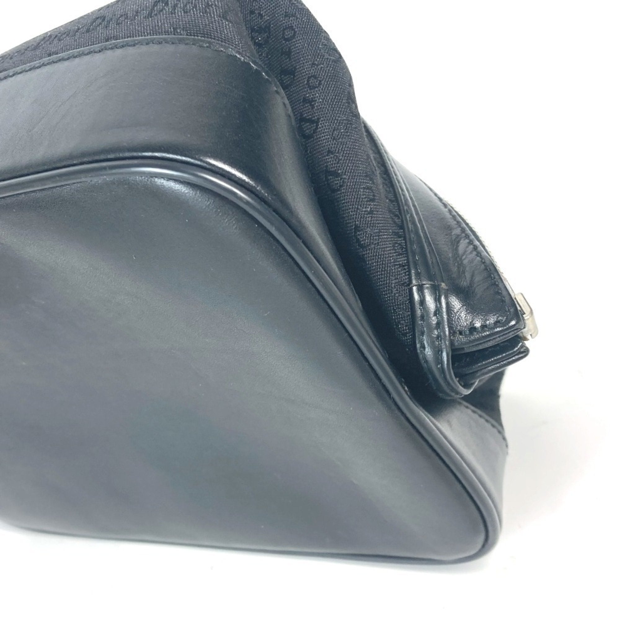 Christian Dior Black Canvas Leather Pouch ()