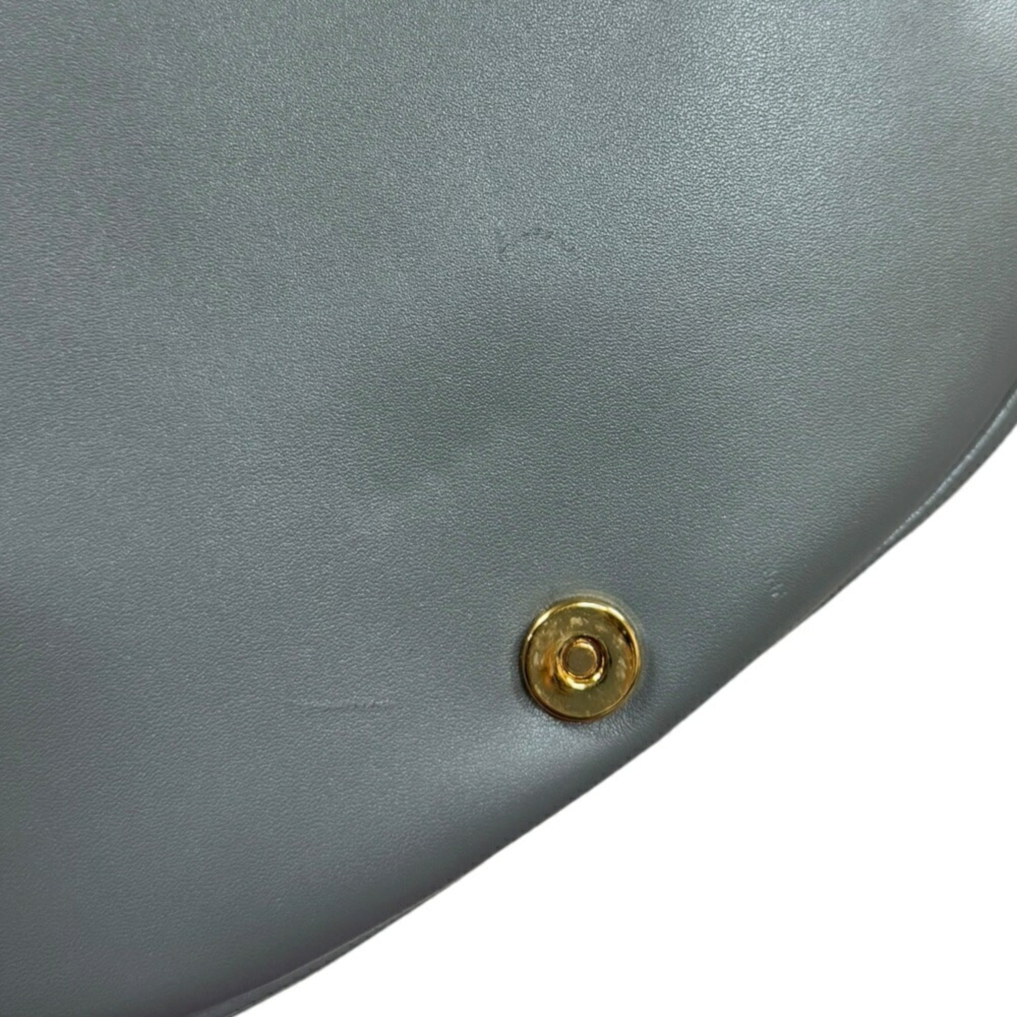 Christian Dior Gray Leather Shoulder Bag ()