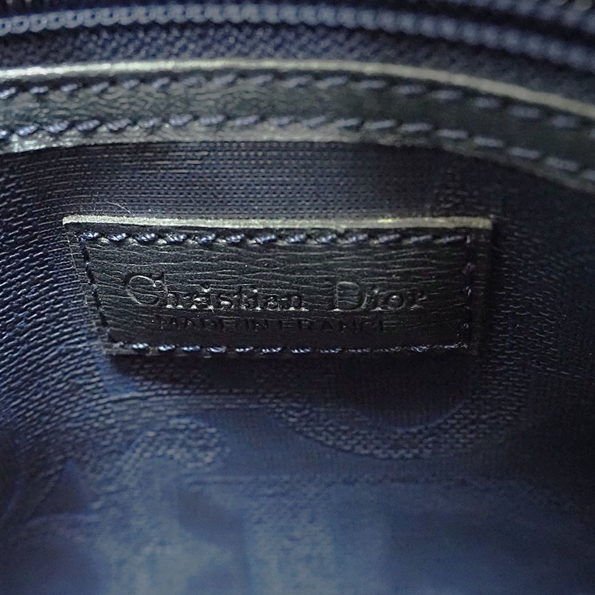 Christian Dior Navy Pvc Leather Handbag ()