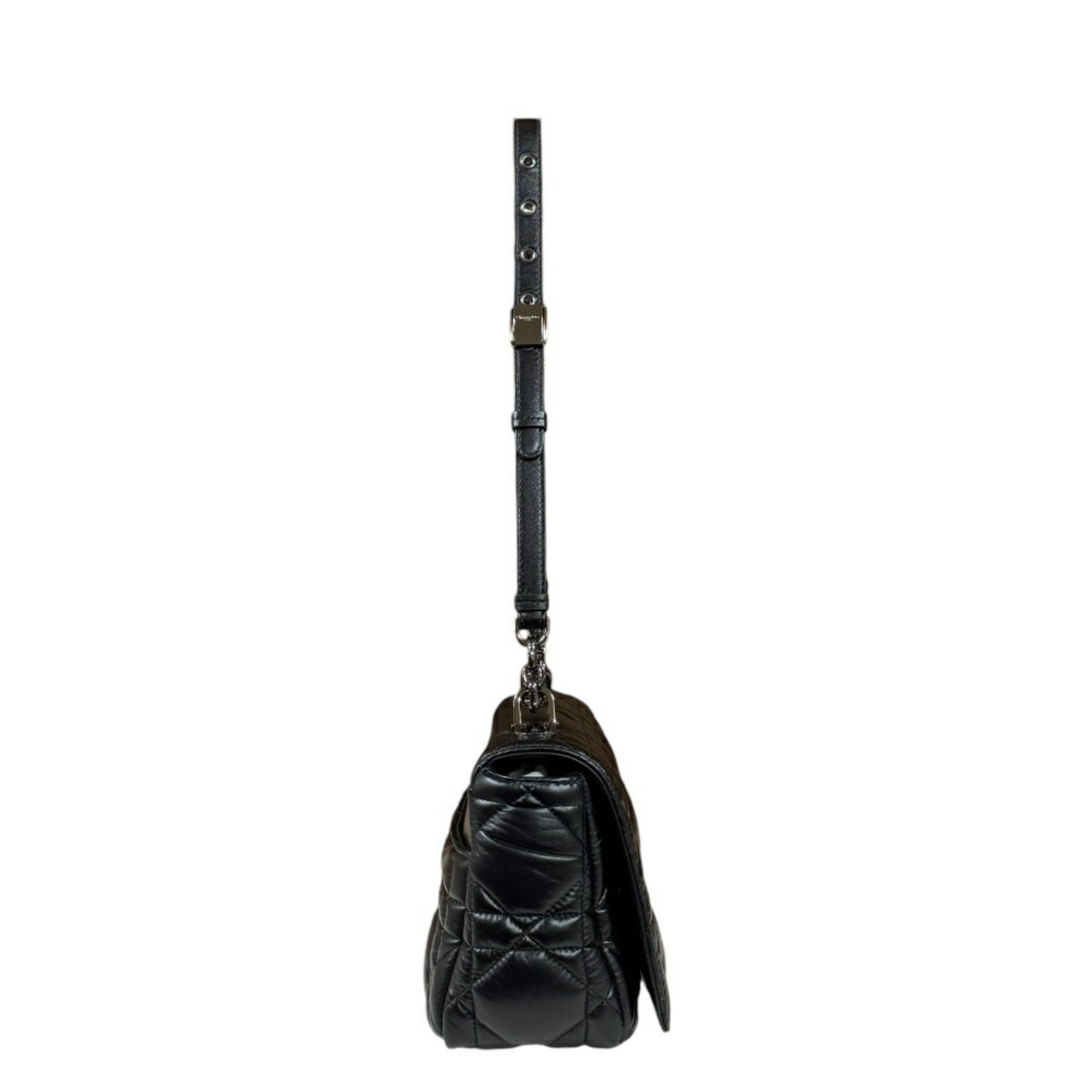 Christian Dior Black Leather Shoulder Bag ()