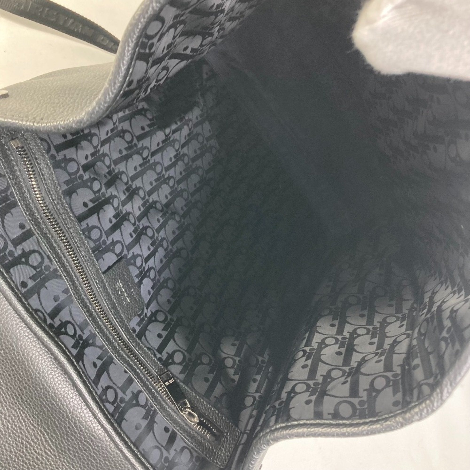 Christian Dior Black Leather Backpack ()