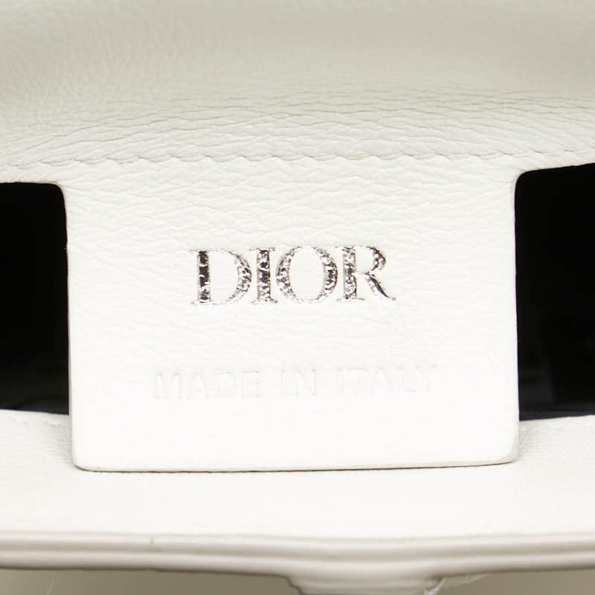 Christian Dior White Leather Shoulder Bag ()