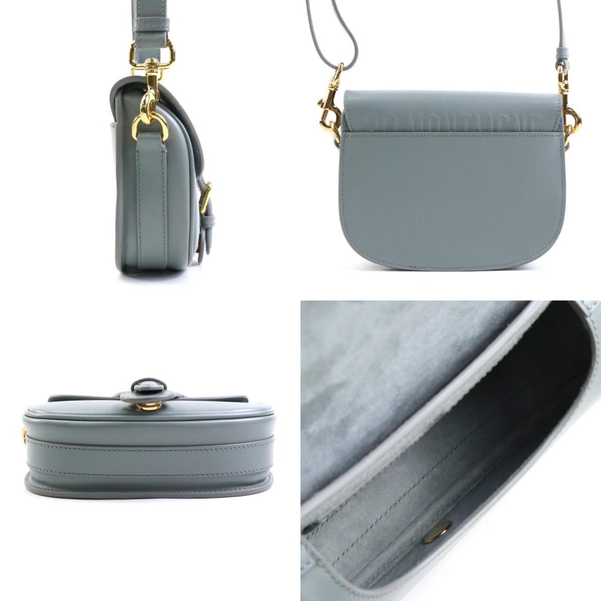 Christian Dior Gray Leather Shoulder Bag ()