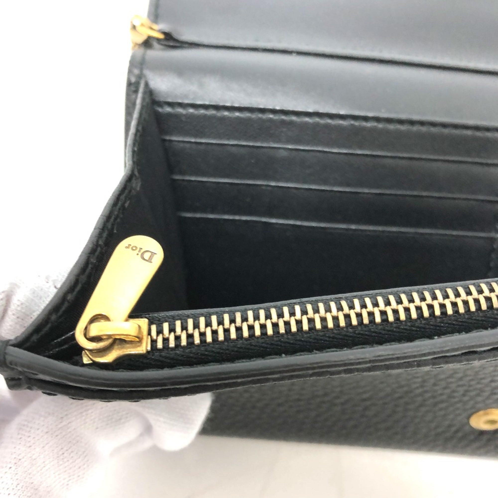 Christian Dior Black Leather Shoulder Bag ()