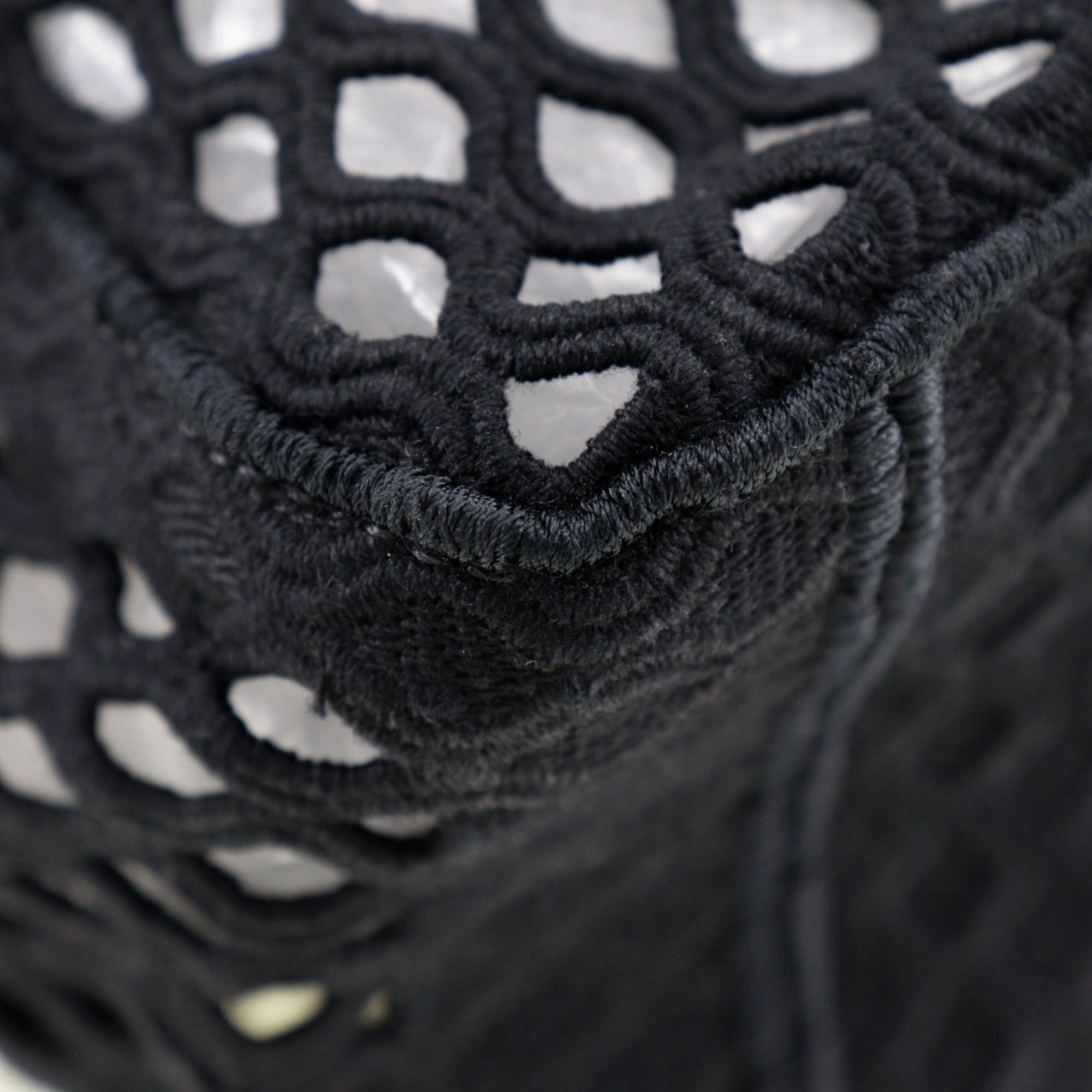 Christian Dior Black Mesh Messenger Bag Shoulder Bag ()