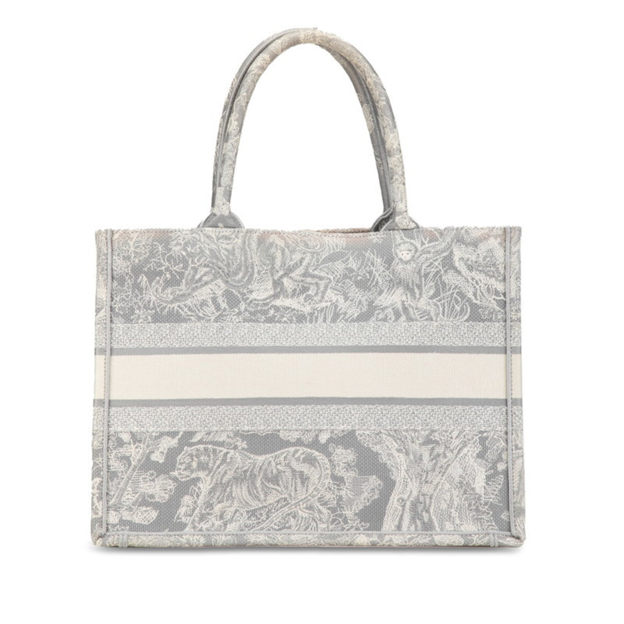 Christian Dior Trotter Gray Canvas Handbag Pochette Pouch Tote Bag ()