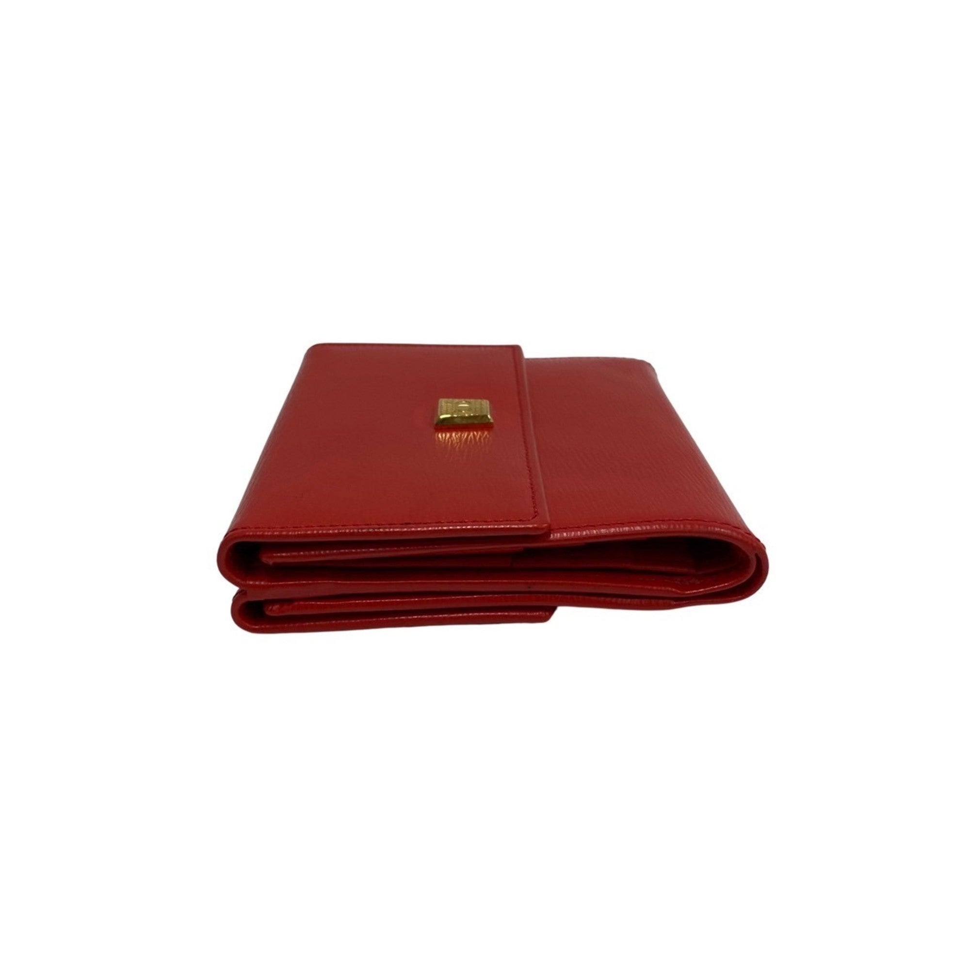 Christian Dior Red Color Leather Wallet (Tri-Fold) ()