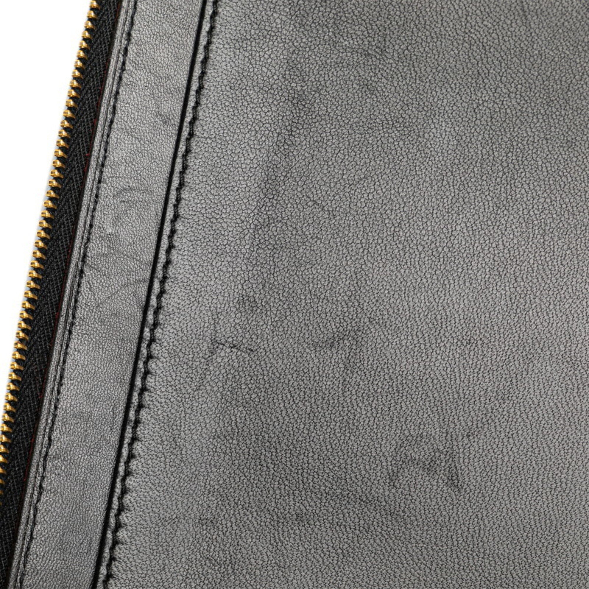 Christian Dior Black Leather Long Wallet (Bi-Fold) ()