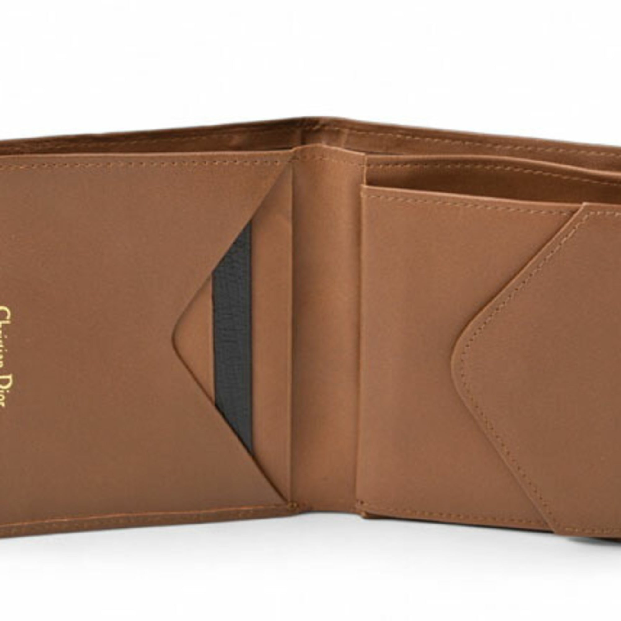Christian Dior Black Brown Leather Wallet (Bi-Fold) ()