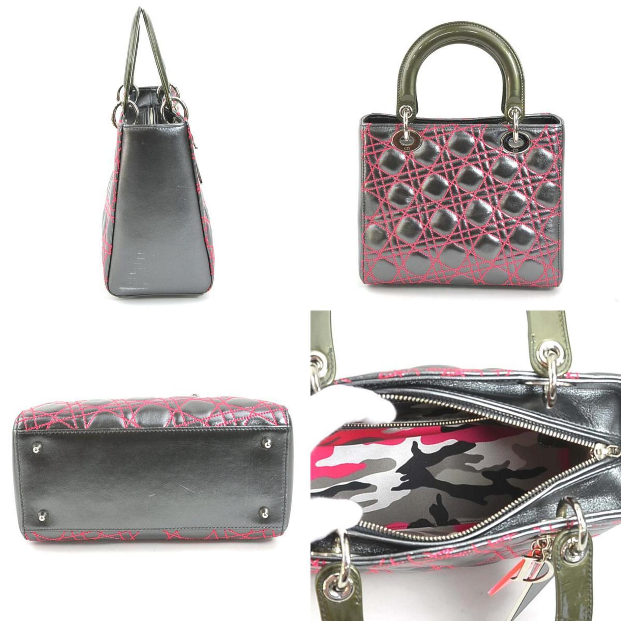 Christian Dior Metallic Green Leather Handbag Shoulder Bag ()