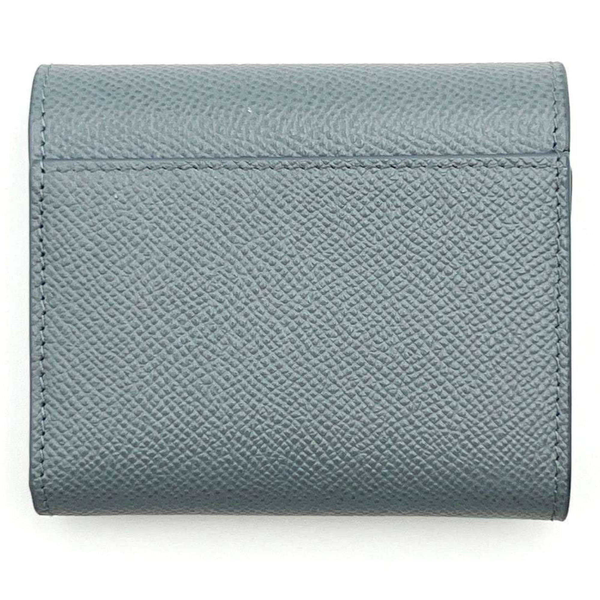 Christian Dior Blue Leather Wallet (Tri-Fold) ()