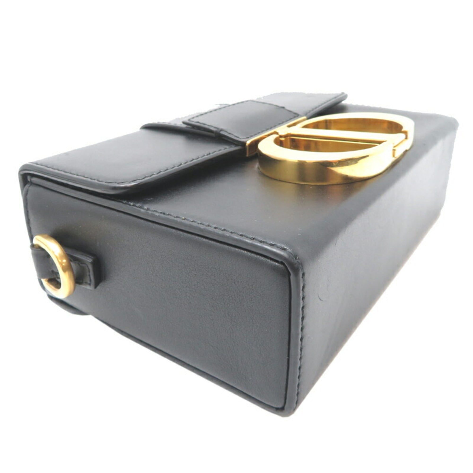 Christian Dior Black Leather Shoulder Bag ()