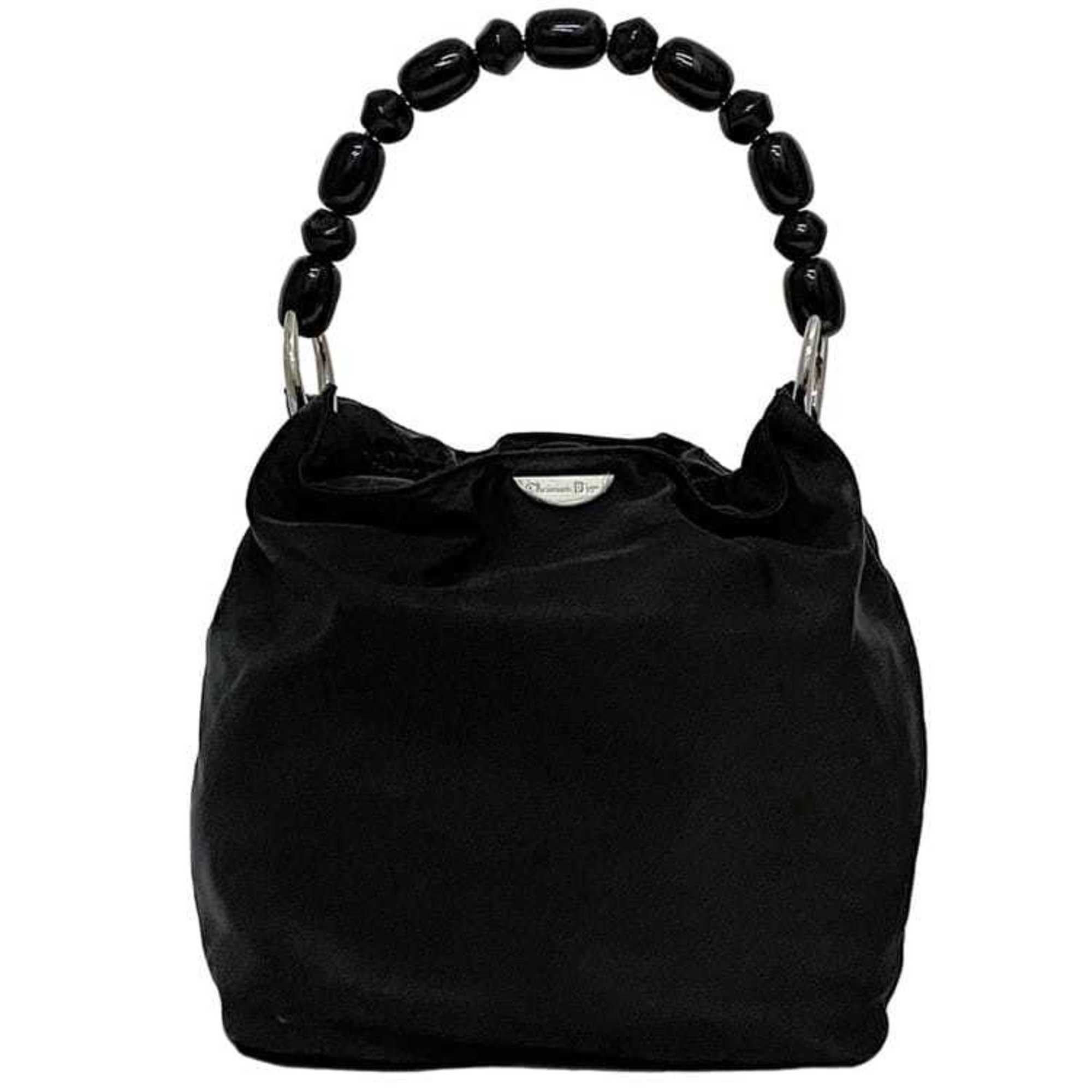 Christian Dior Black Nylon Plastic Handbag ()