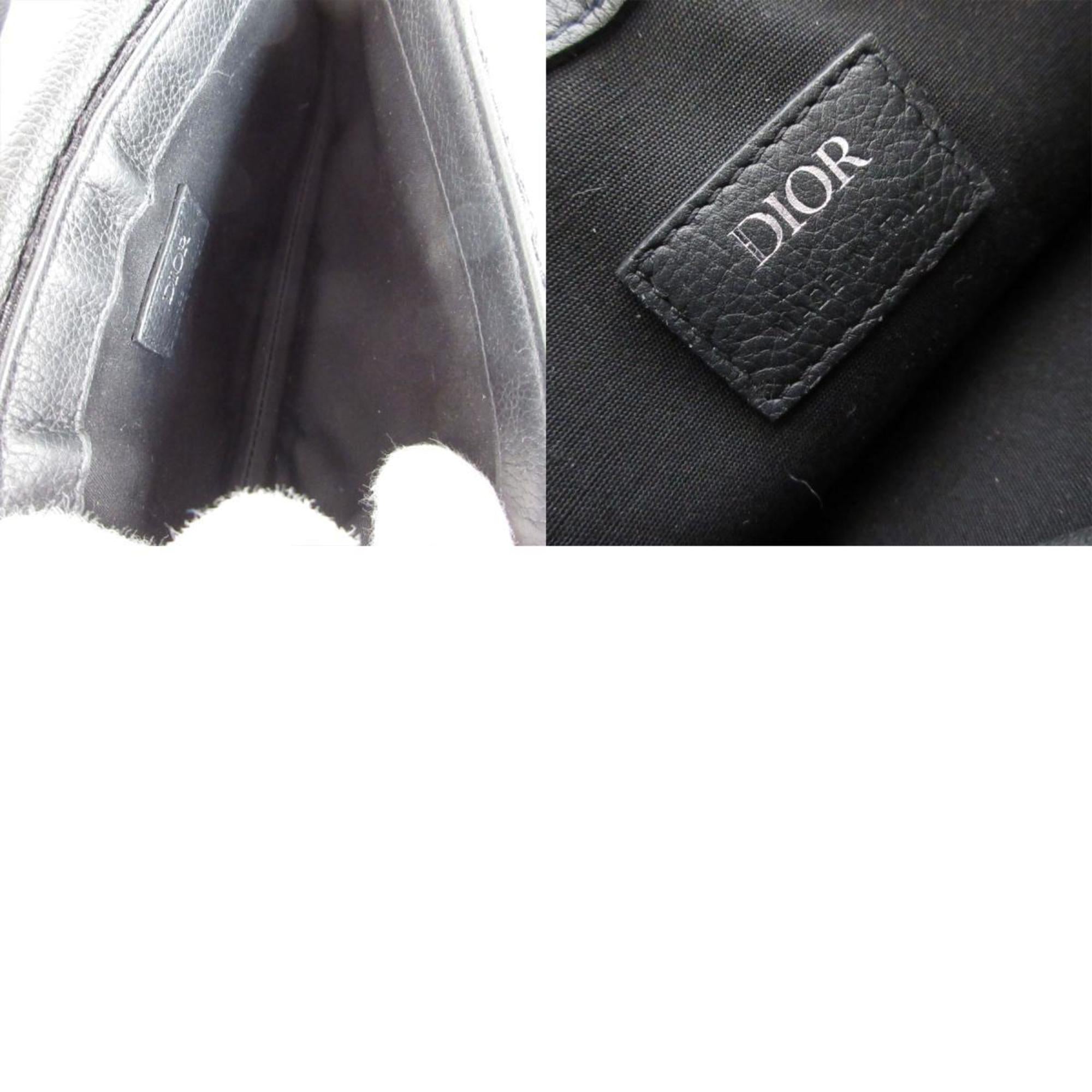 Christian Dior Black Canvas Leather Sling Bag ()