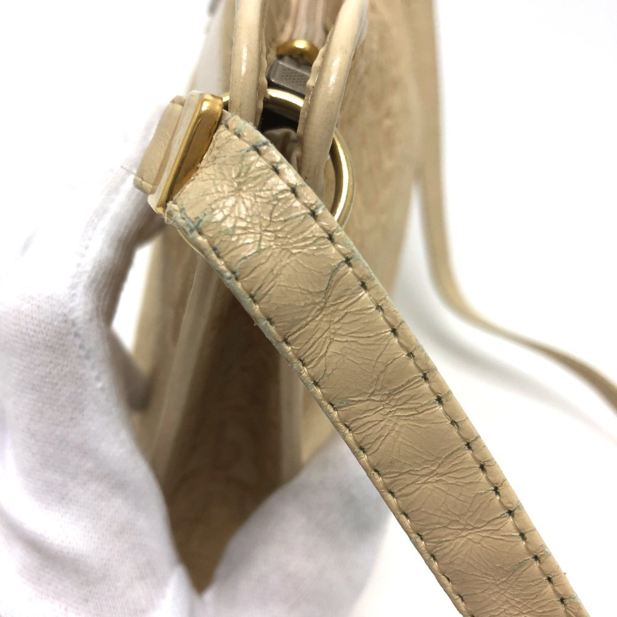 Christian Dior Beige Cloth Shoulder Bag ()