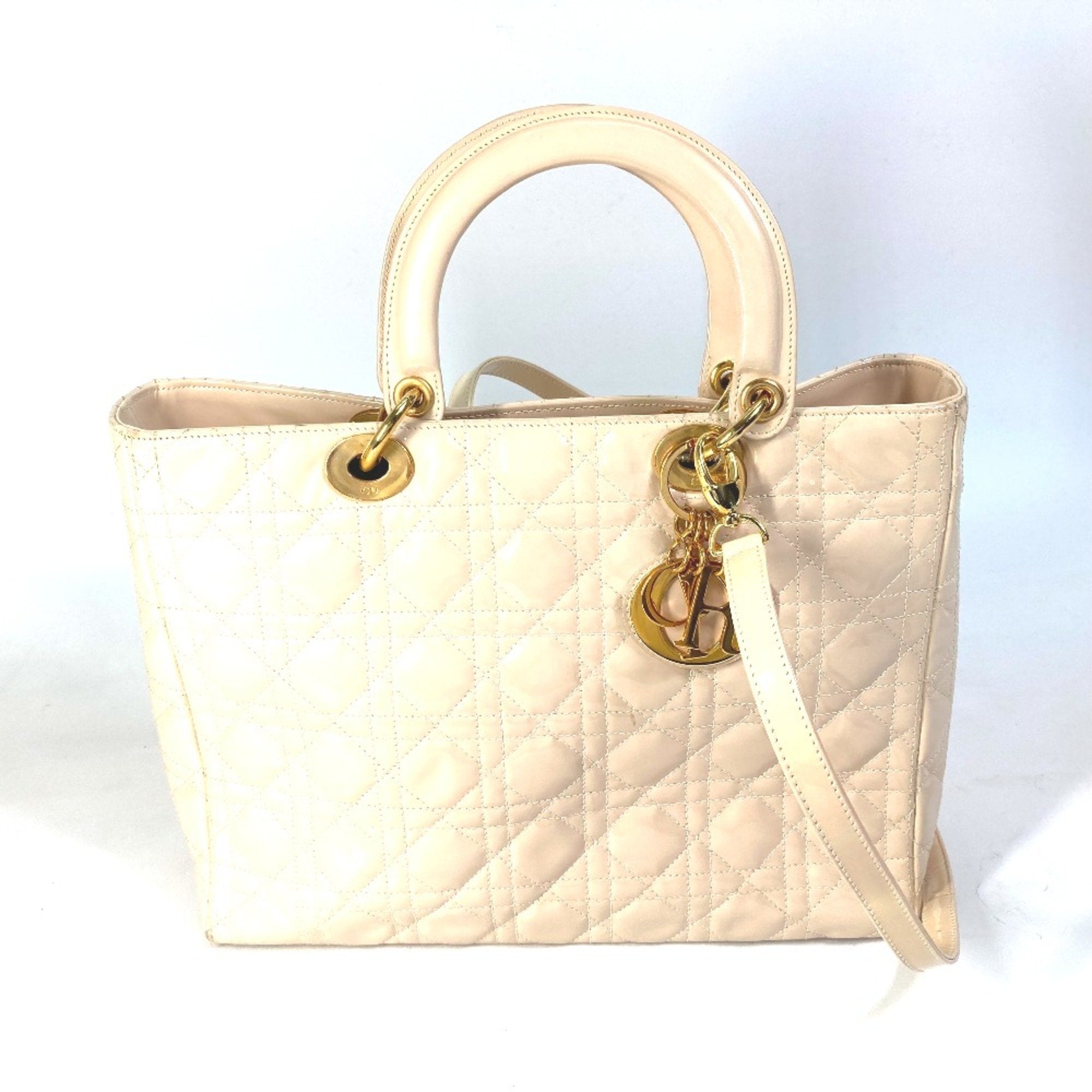 Christian Dior Beige Leather Handbag ()