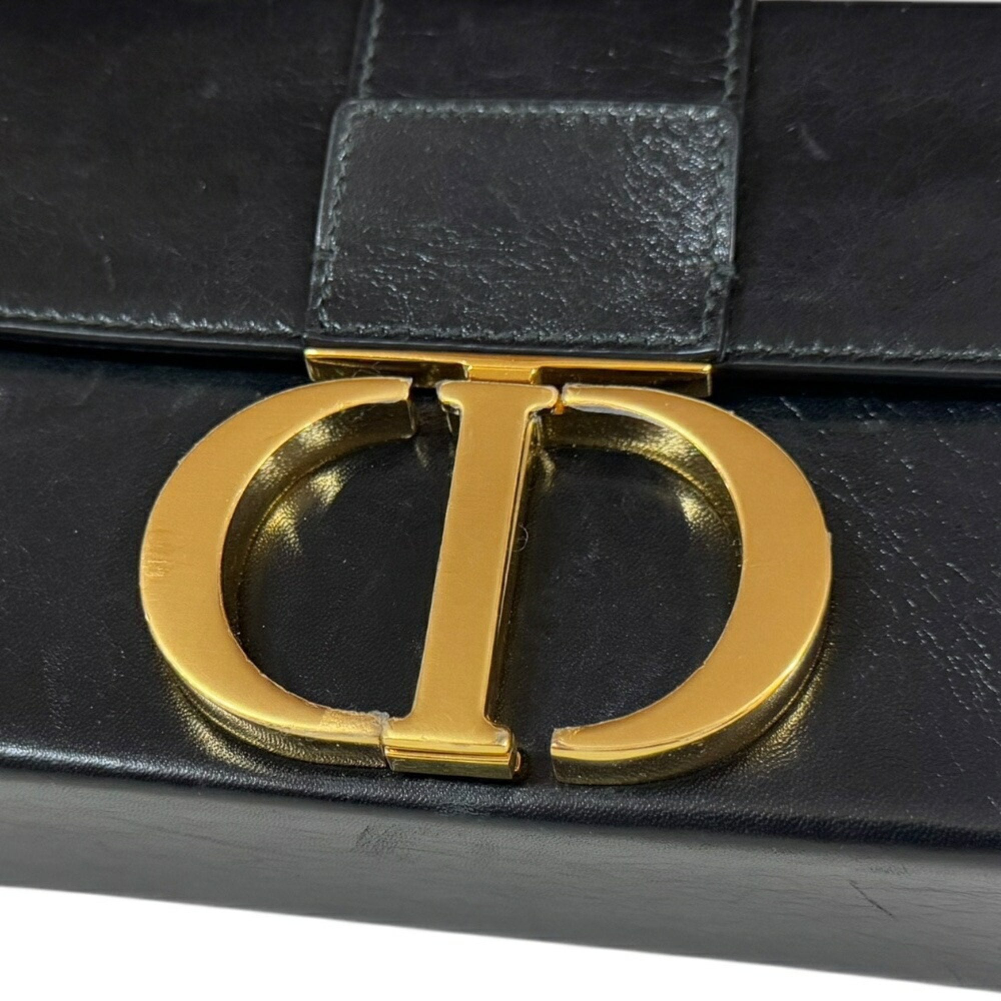 Christian Dior Black Leather Shoulder Bag ()