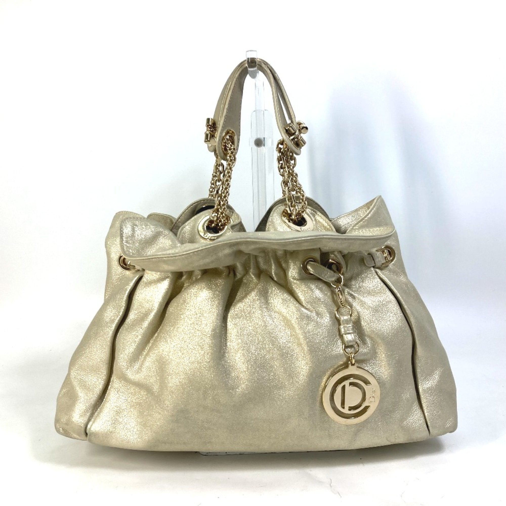 Christian Dior Gold Leather Handbag ()
