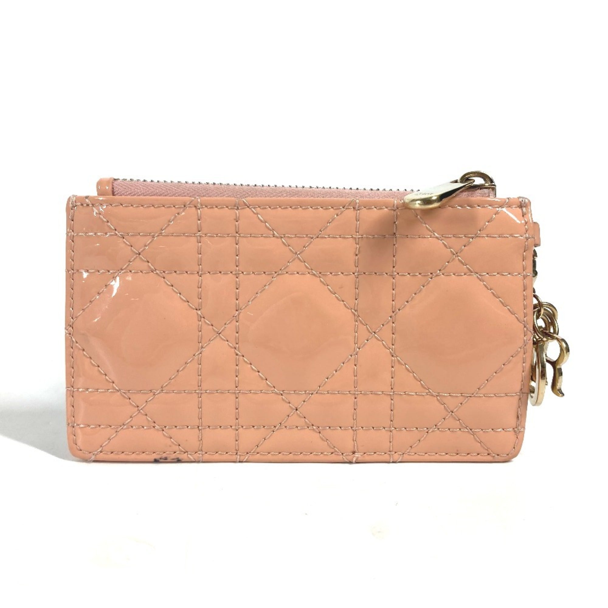 Christian Dior Pink Leather Coin Purse/Coin Case ()