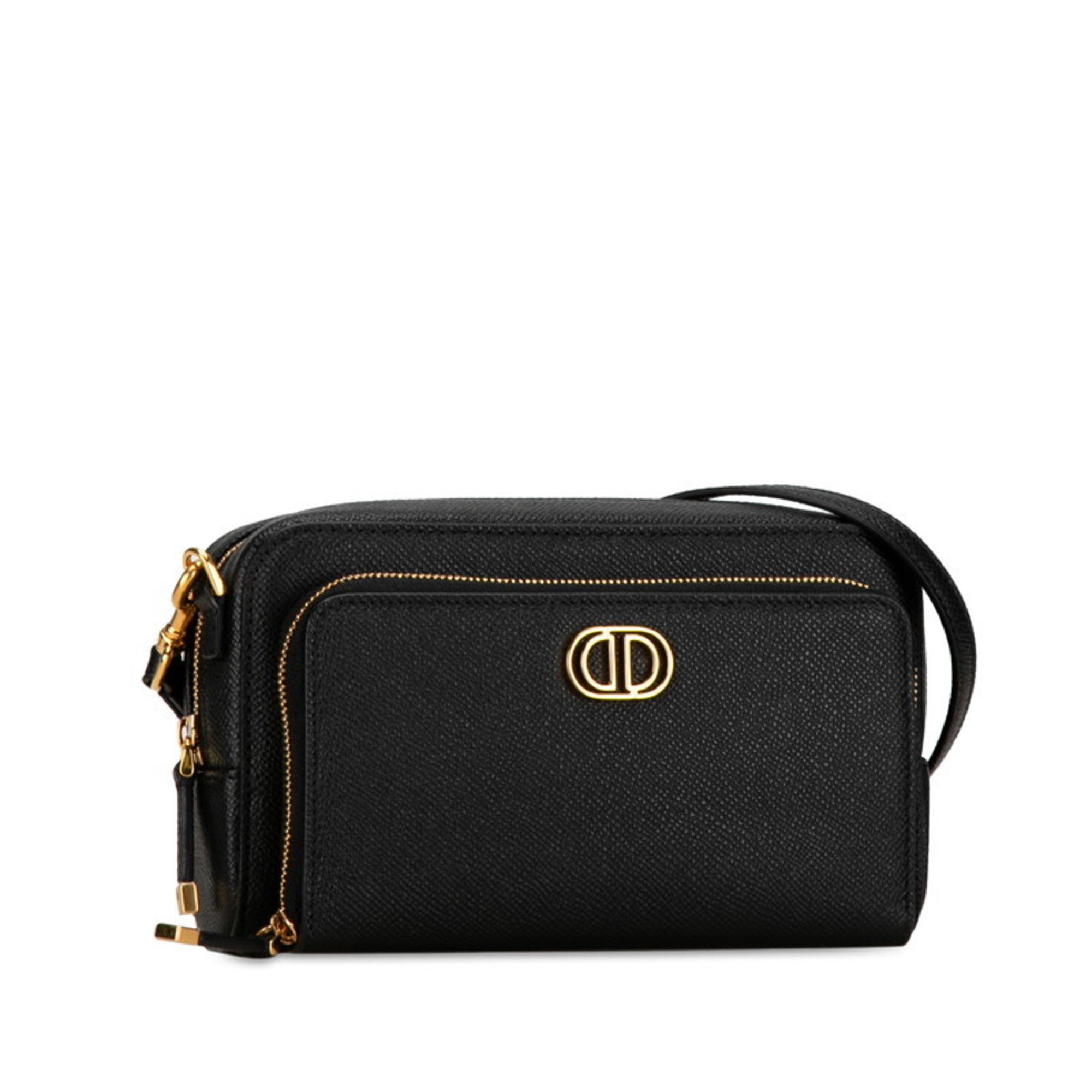 Christian Dior Black Leather Shoulder Bag ()