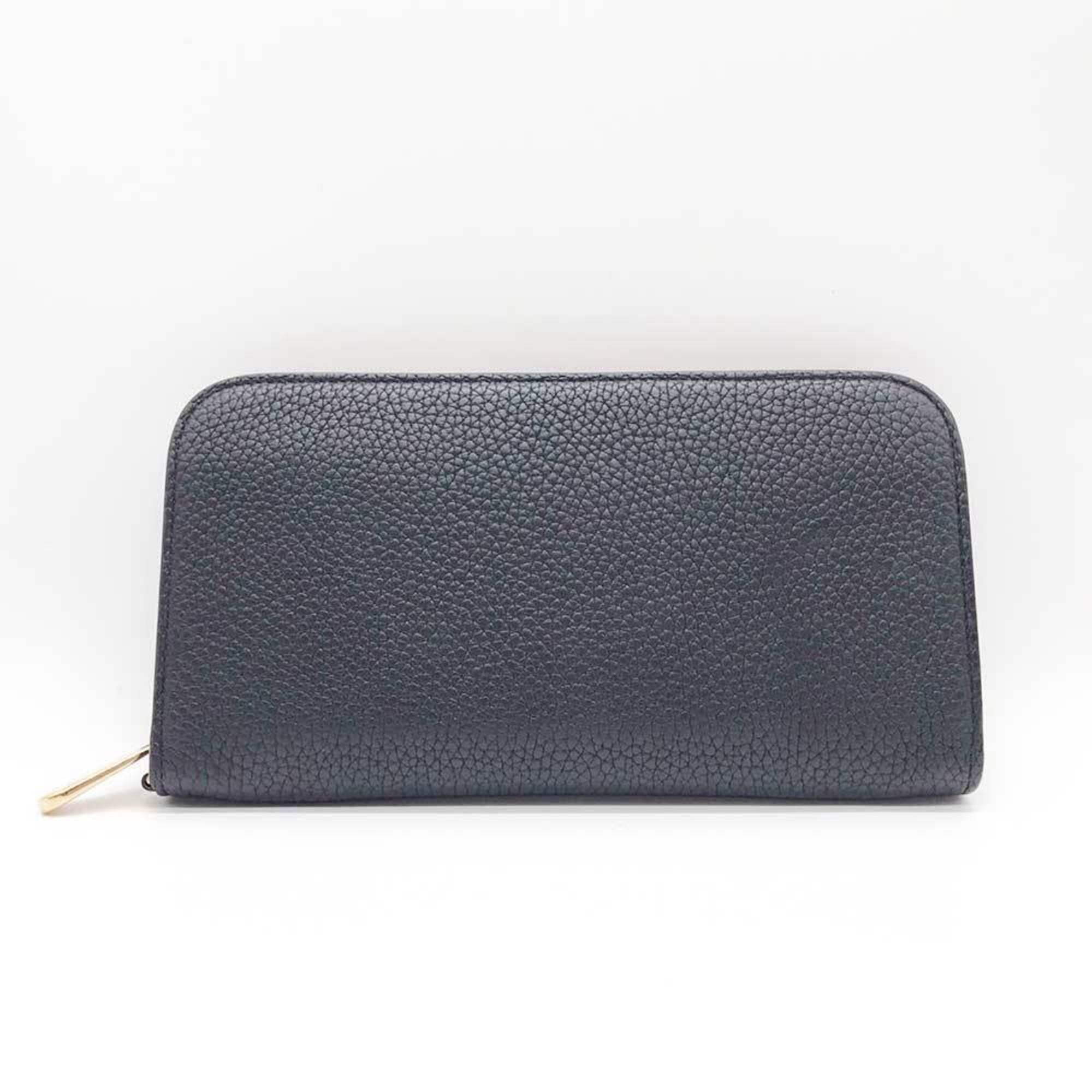 Christian Dior Diorissimo Black Leather Long Wallet (Bi-Fold) ()