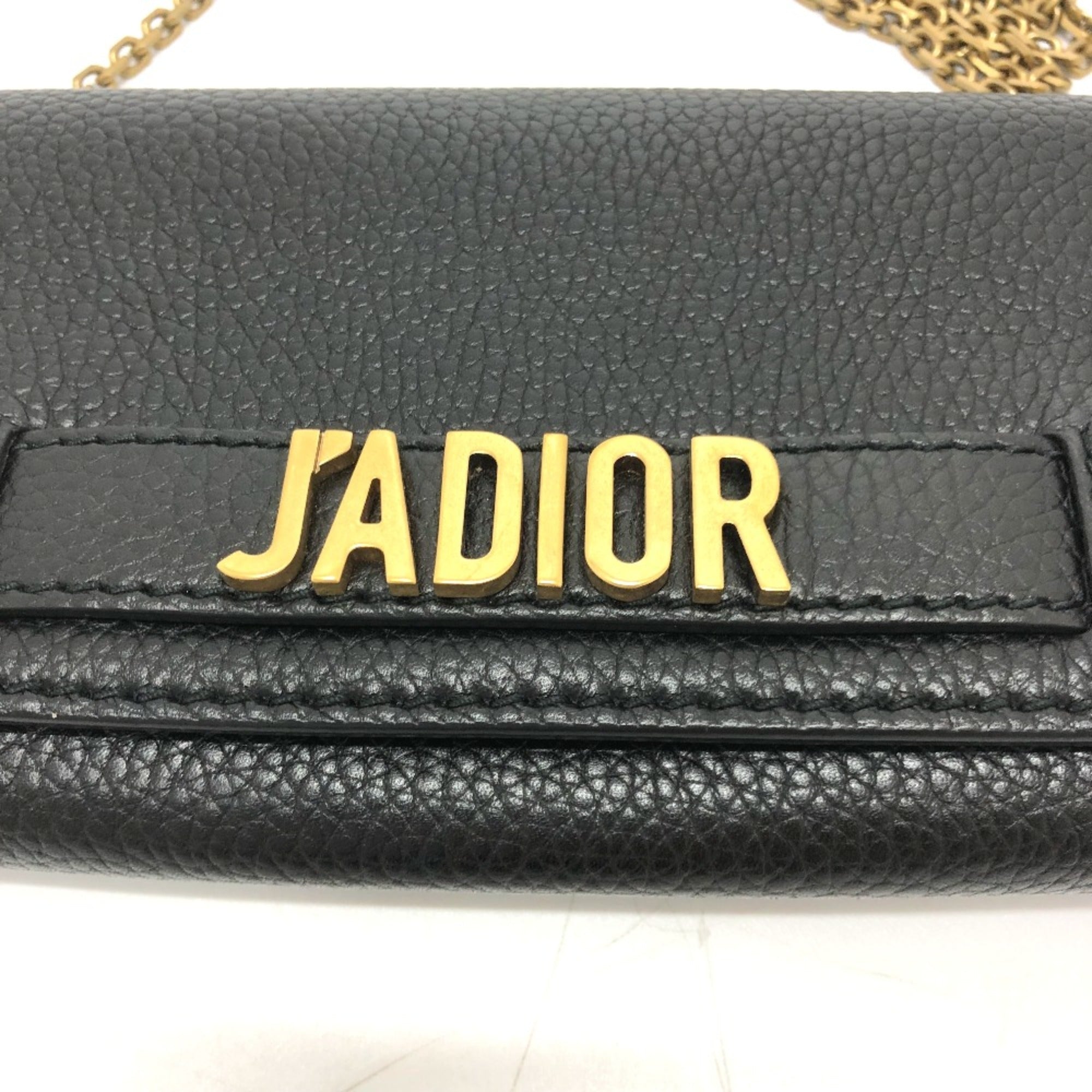 Christian Dior Black Leather Shoulder Bag ()