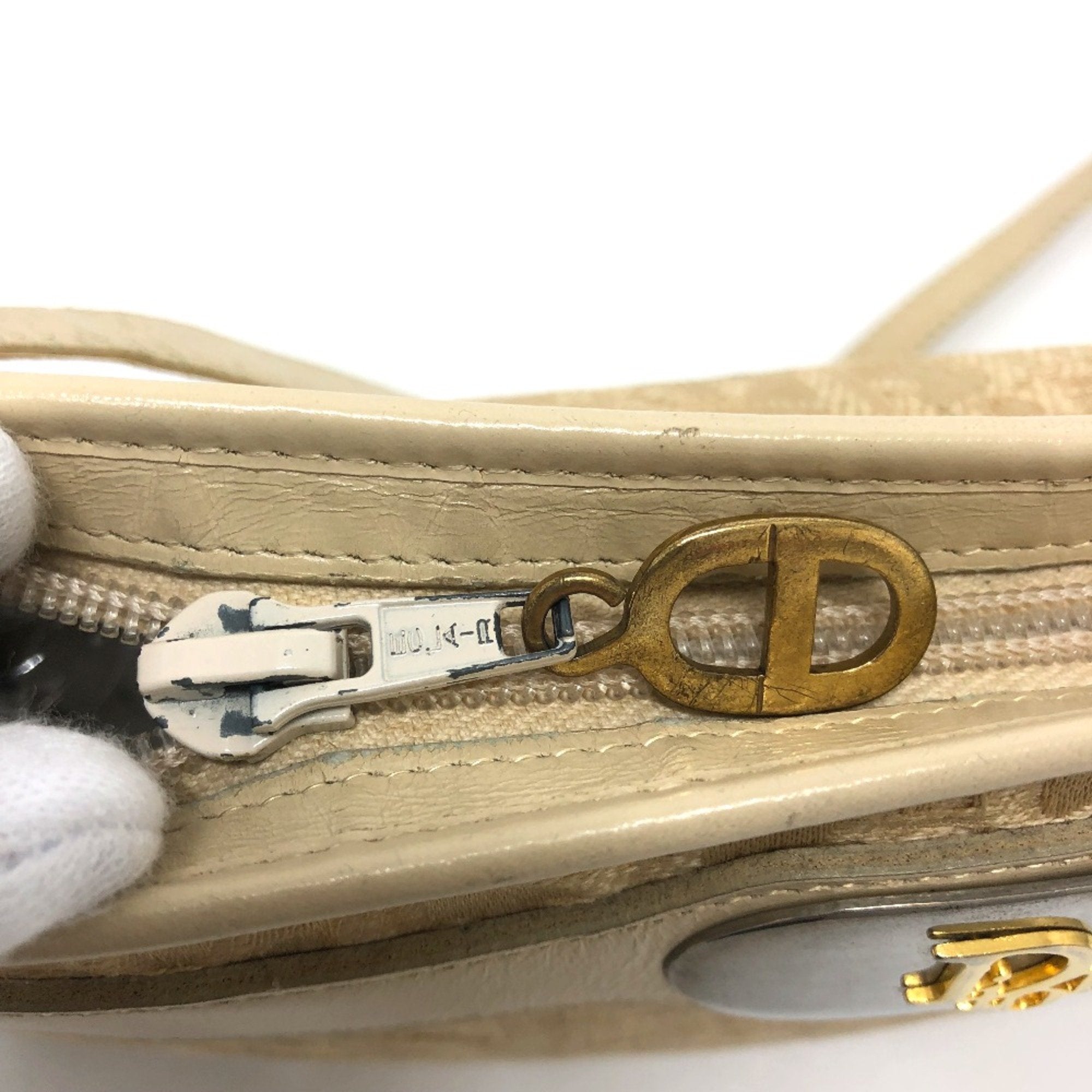 Christian Dior Beige Cloth Shoulder Bag ()
