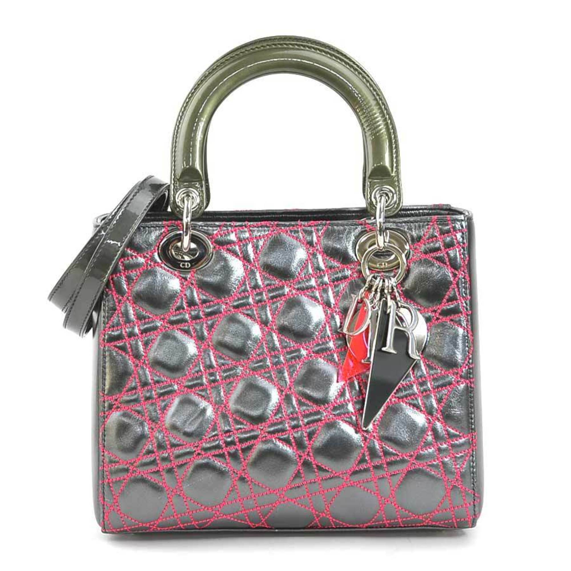 Christian Dior Metallic Green Leather Handbag Shoulder Bag ()
