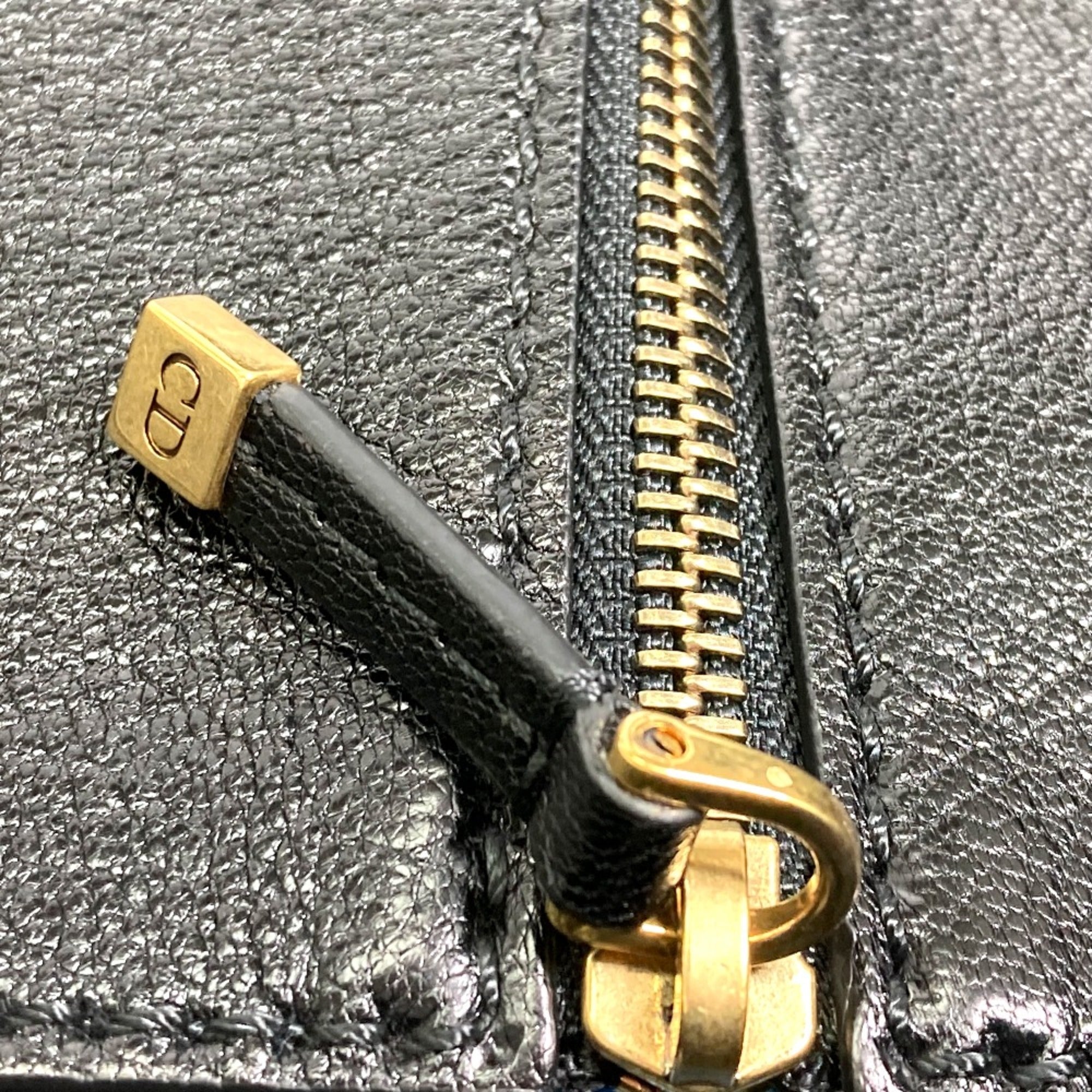 Christian Dior Black Leather Tote Bag ()