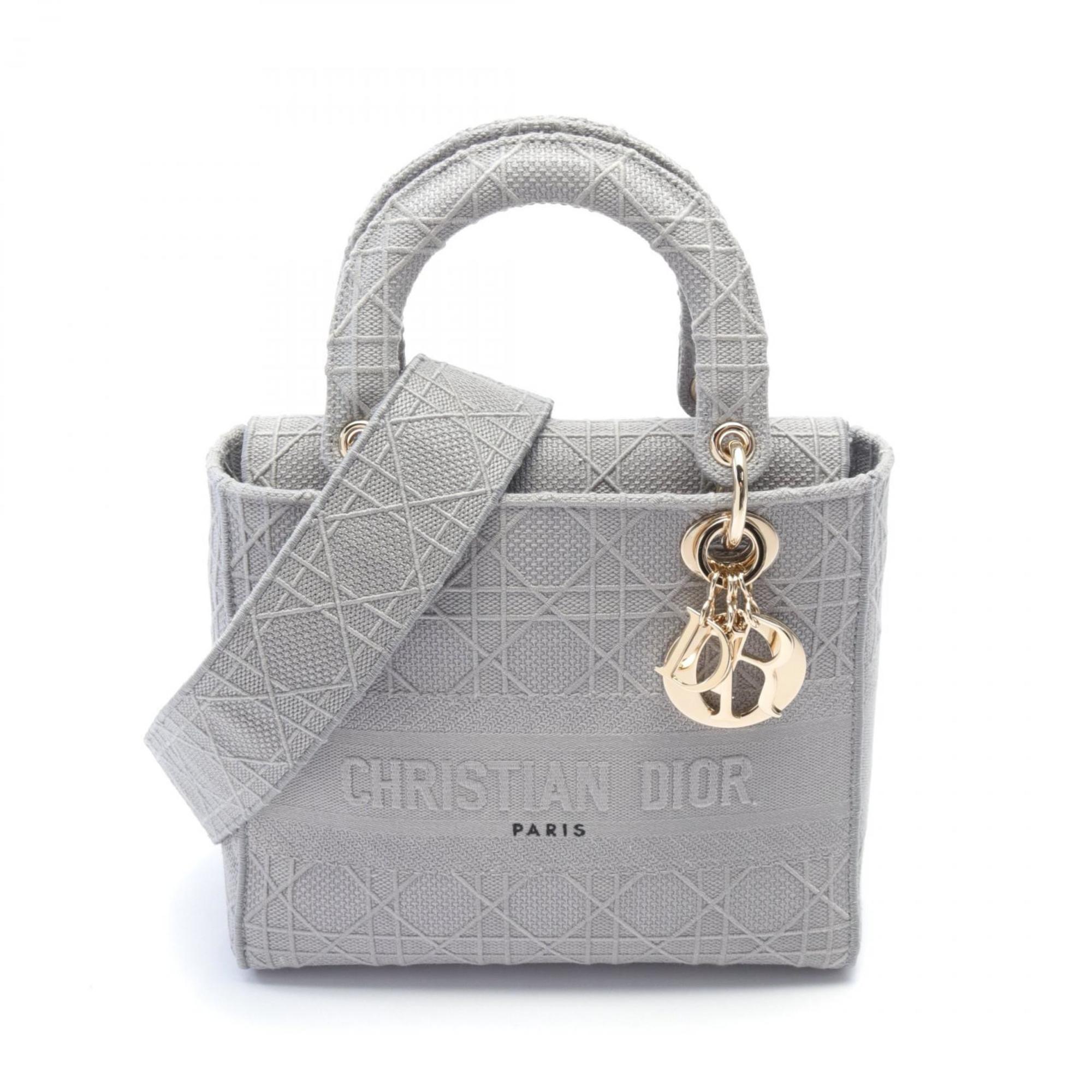 Christian Dior Gray Canvas Handbag ()