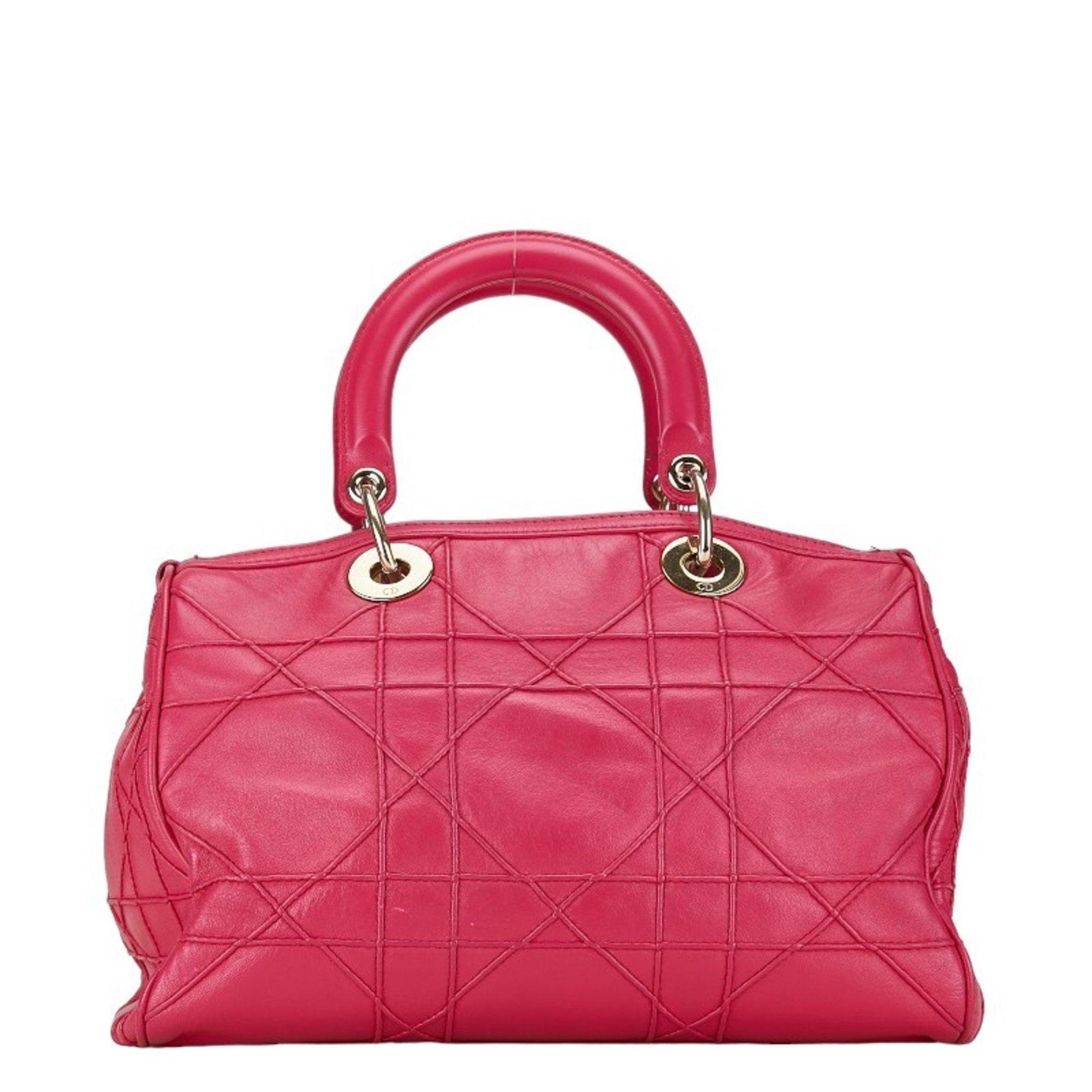 Christian Dior Pink Leather Handbag Shoulder Bag ()