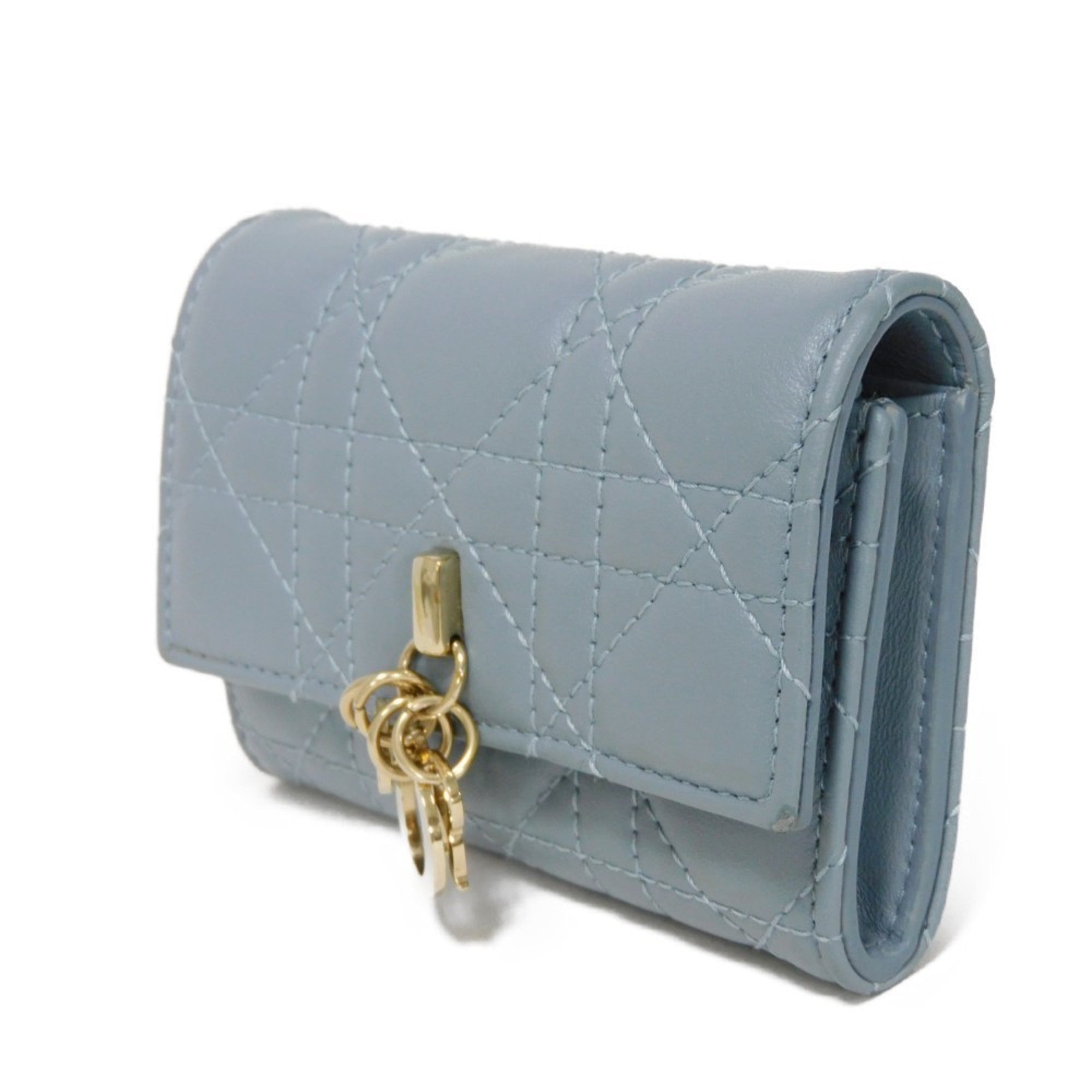 Christian Dior Gray Leather Wallet (Bi-Fold) ()