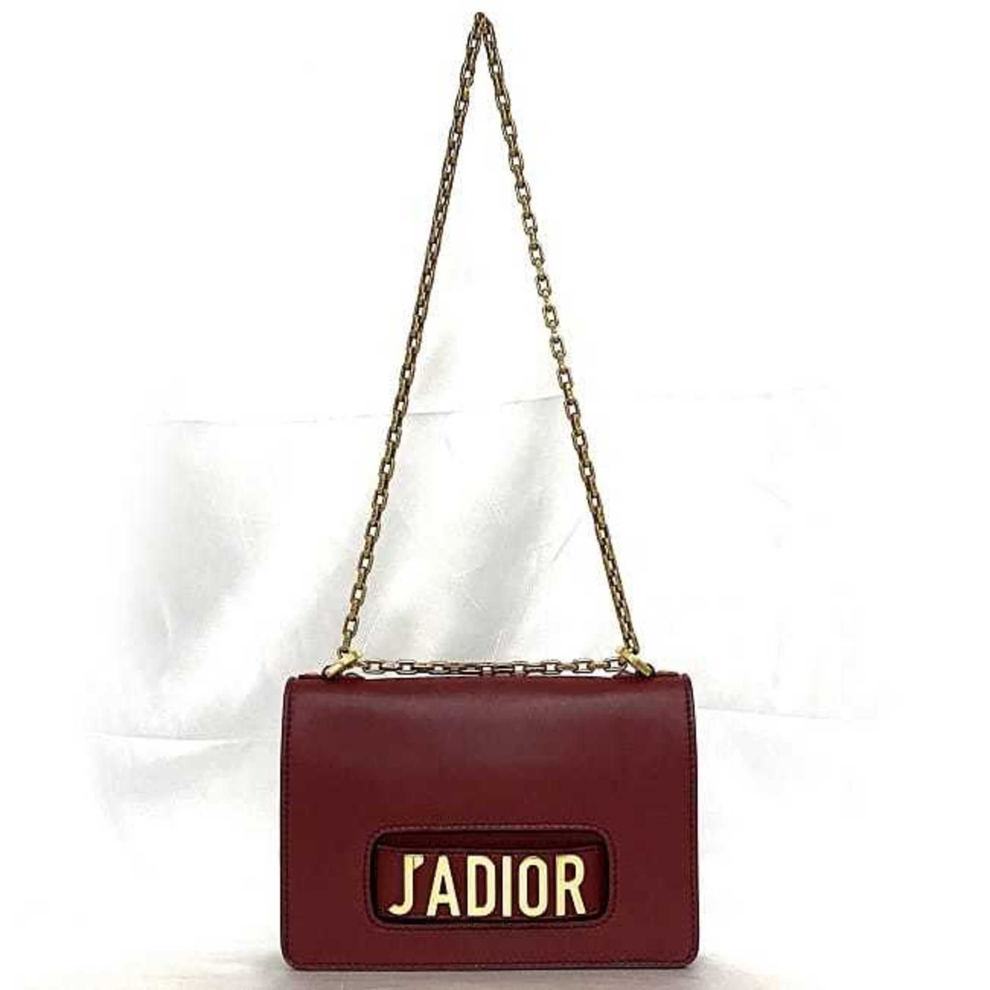 Christian Dior Red Color Leather Shoulder Bag ()