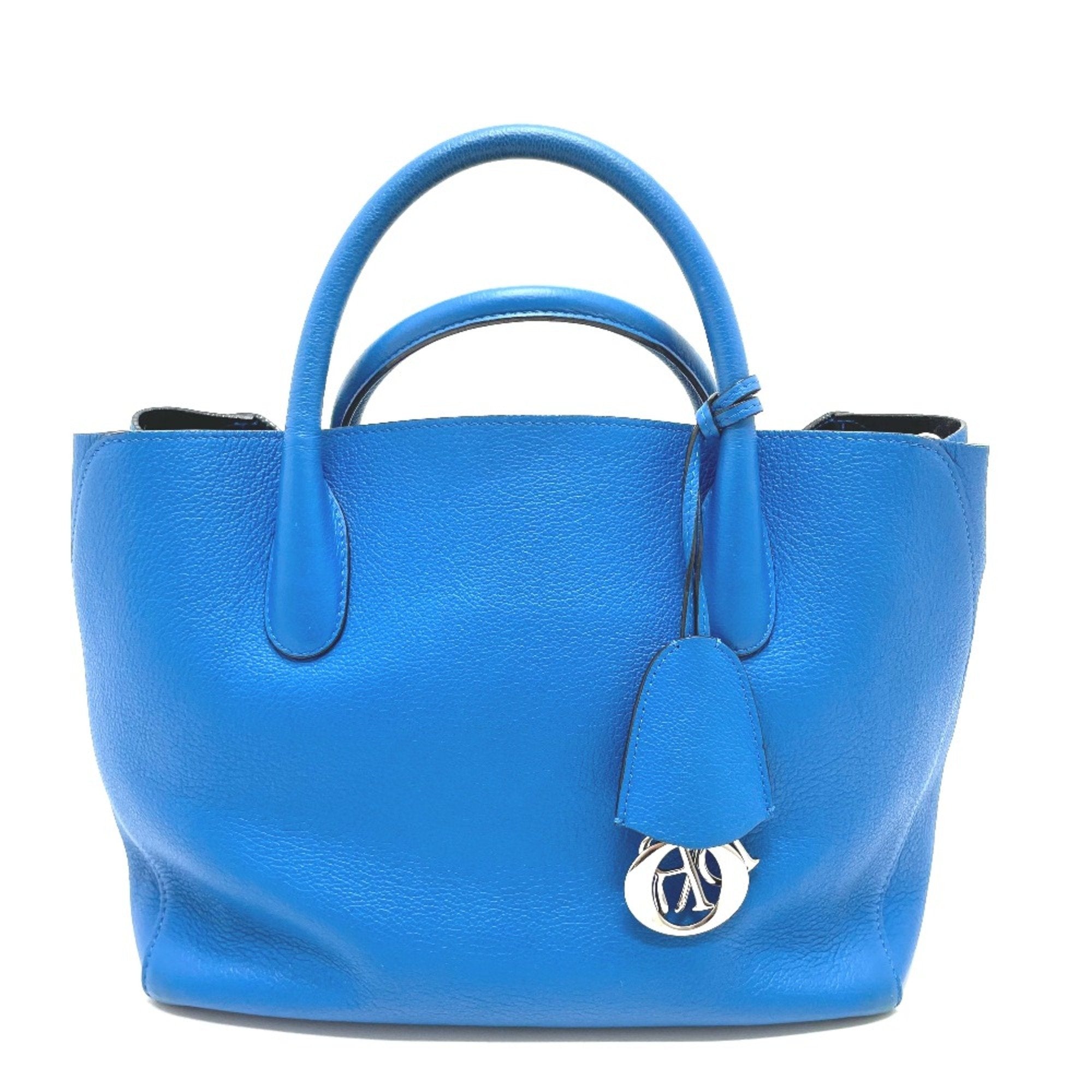 Christian Dior Blue Leather Tote Bag ()