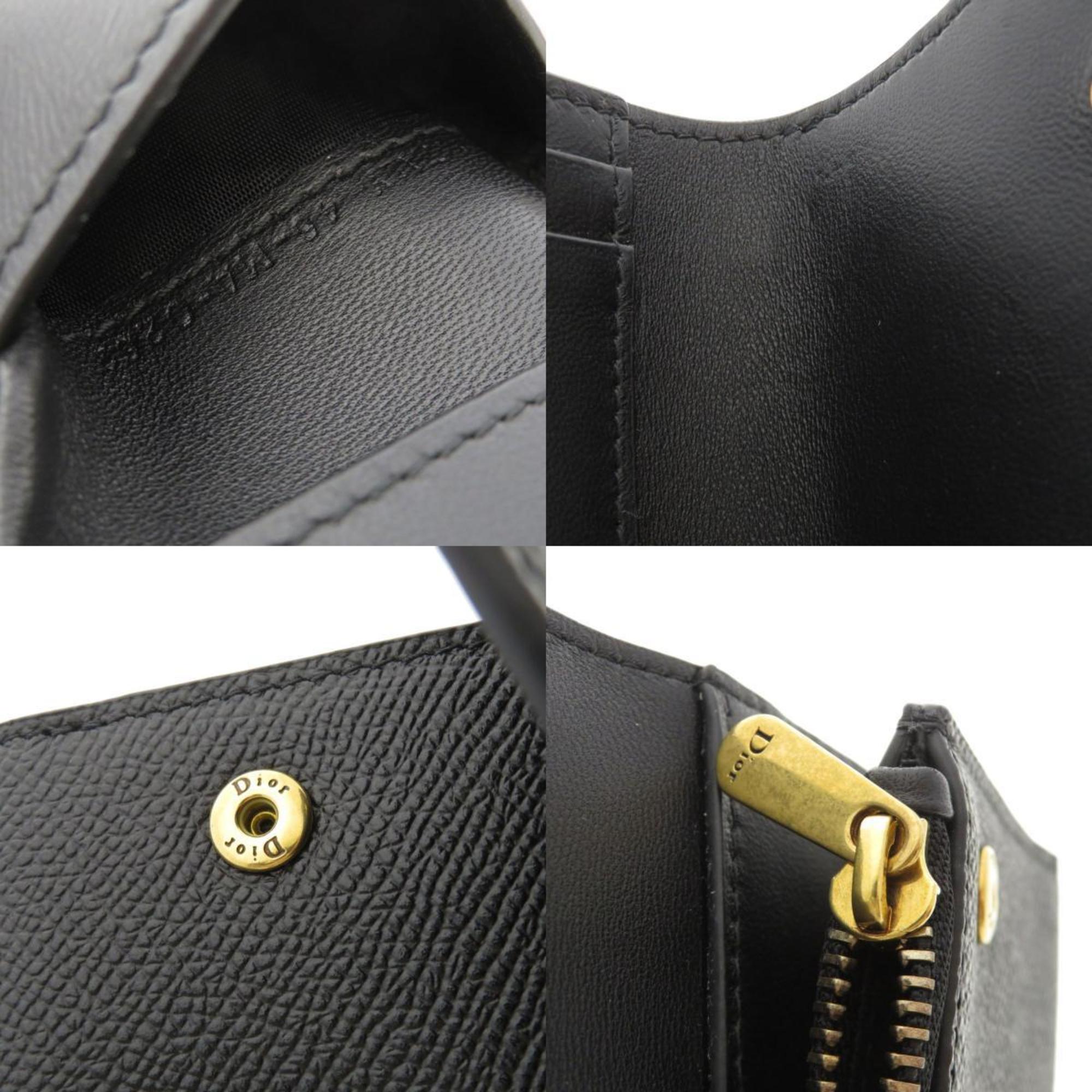 Christian Dior Black Leather Wallet (Bi-Fold) ()