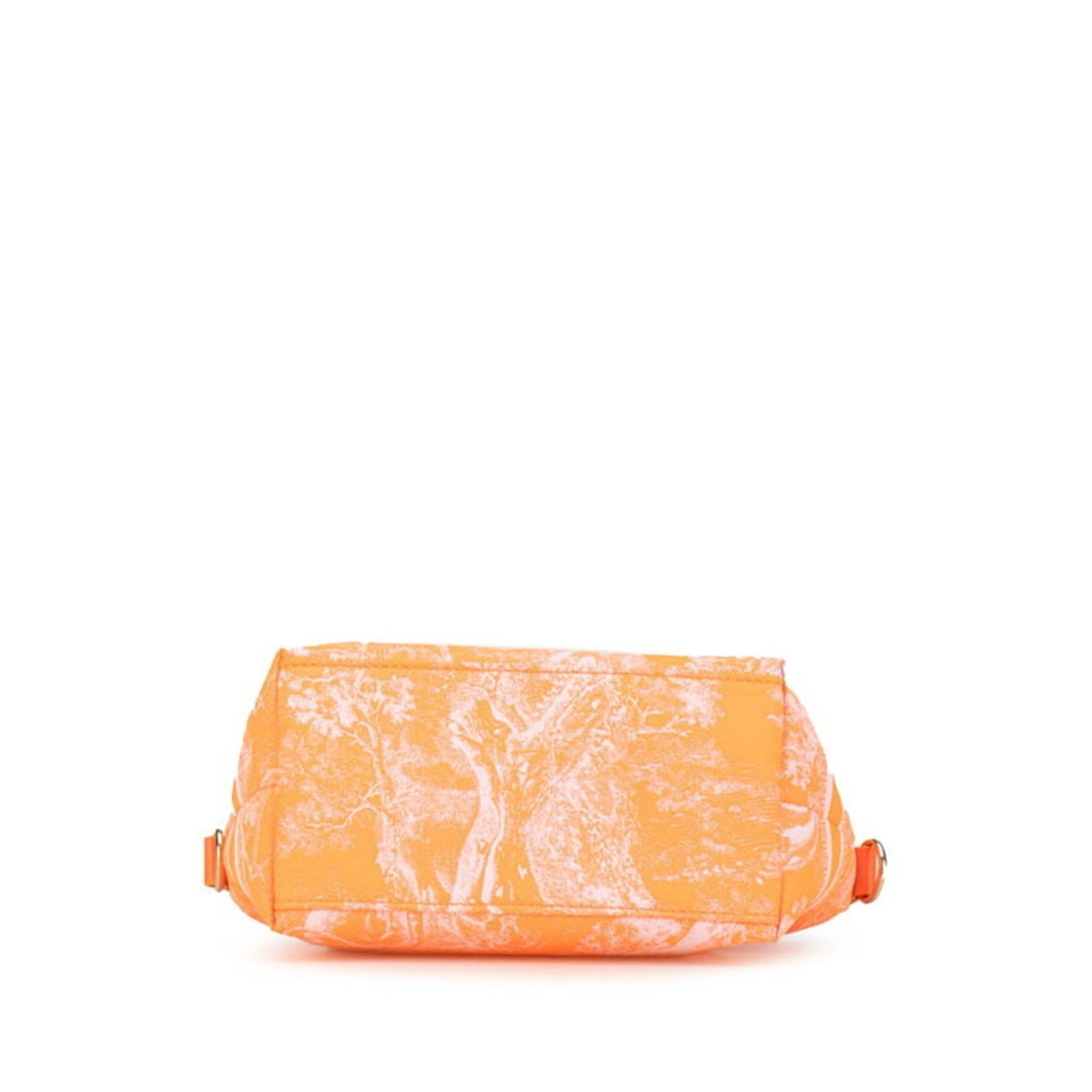 Christian Dior Orange Nylon Leather Handbag ()