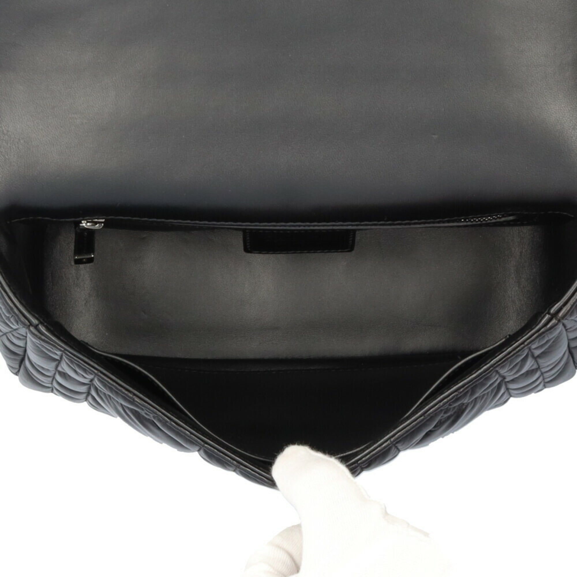 Christian Dior Black Leather Shoulder Bag ()