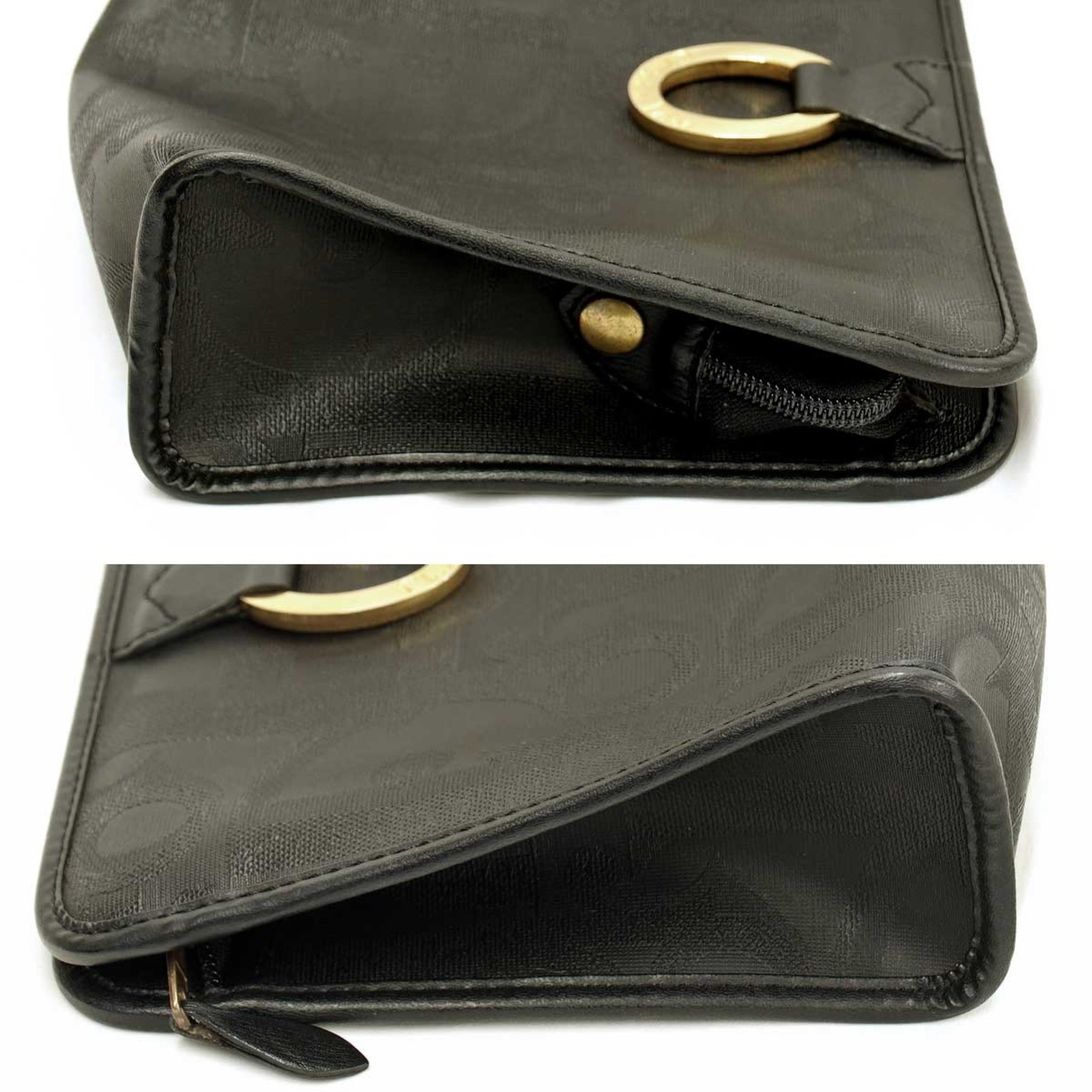 Christian Dior Black Leather Clutch Bag ()
